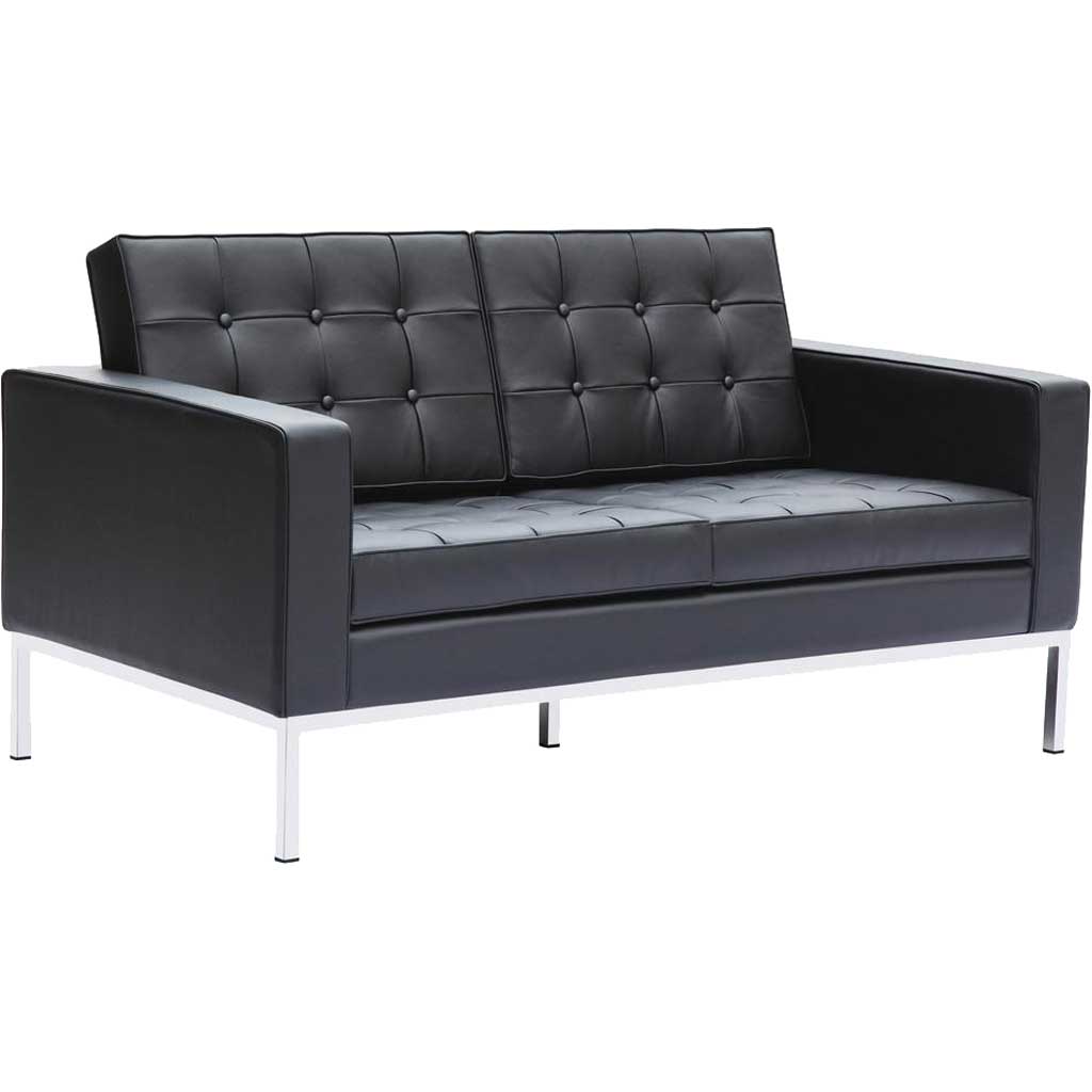 Belmont Loveseat in Leather Black