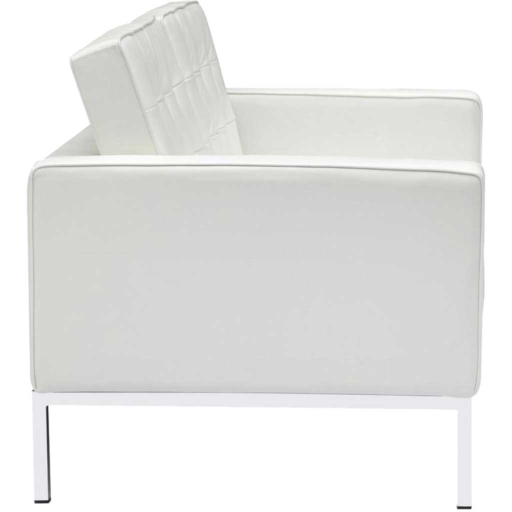Belmont Loveseat in Leather White