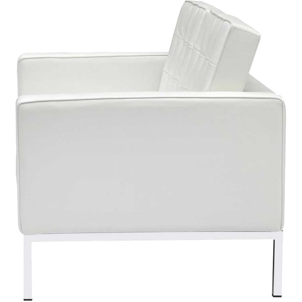 Belmont Loveseat in Leather White