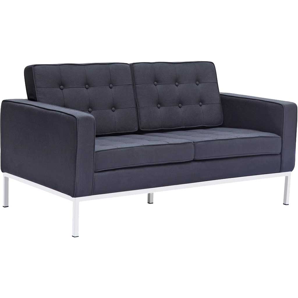 Belmont Loveseat in Wool Black
