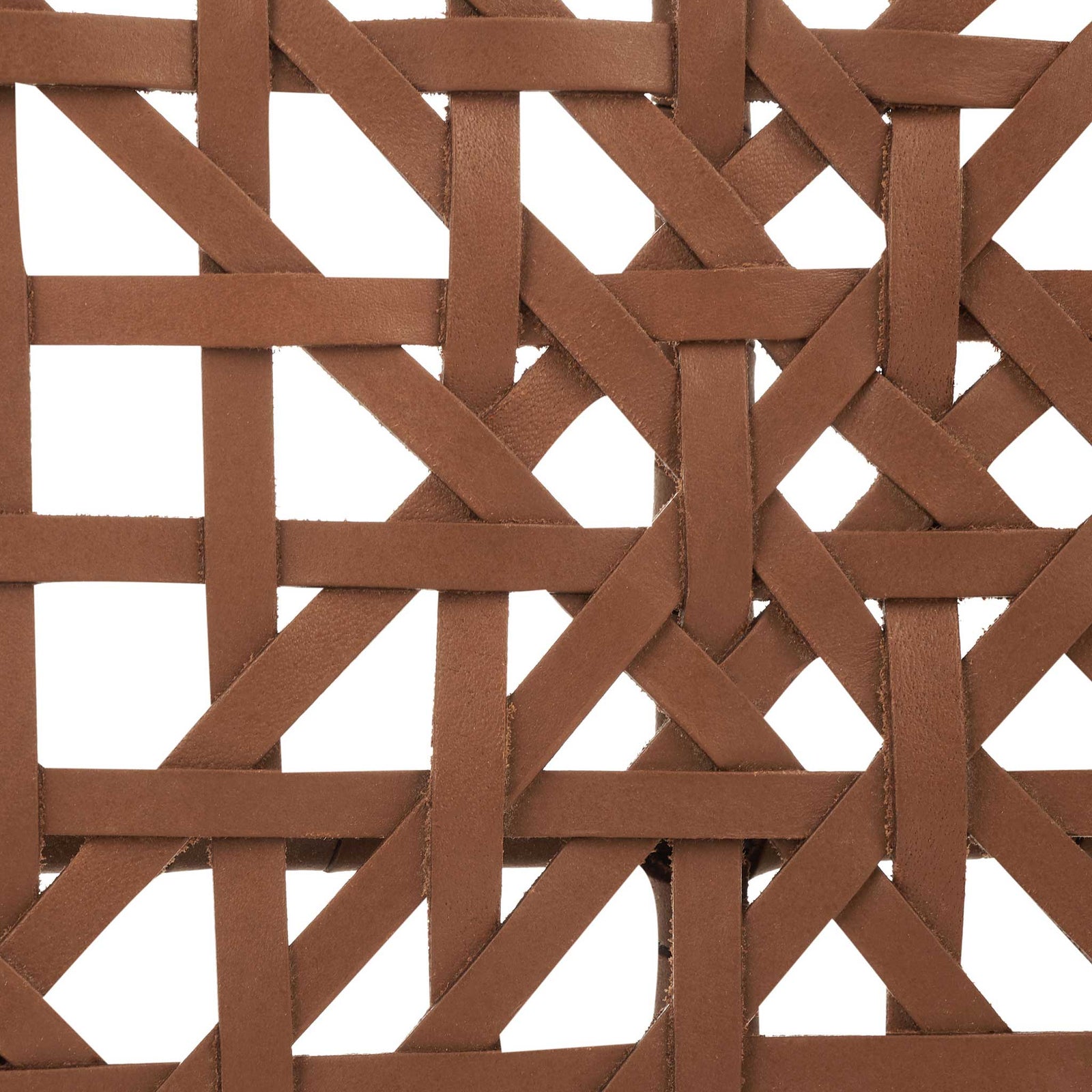 Murray Leather Woven Accent Chair Natural/Honey