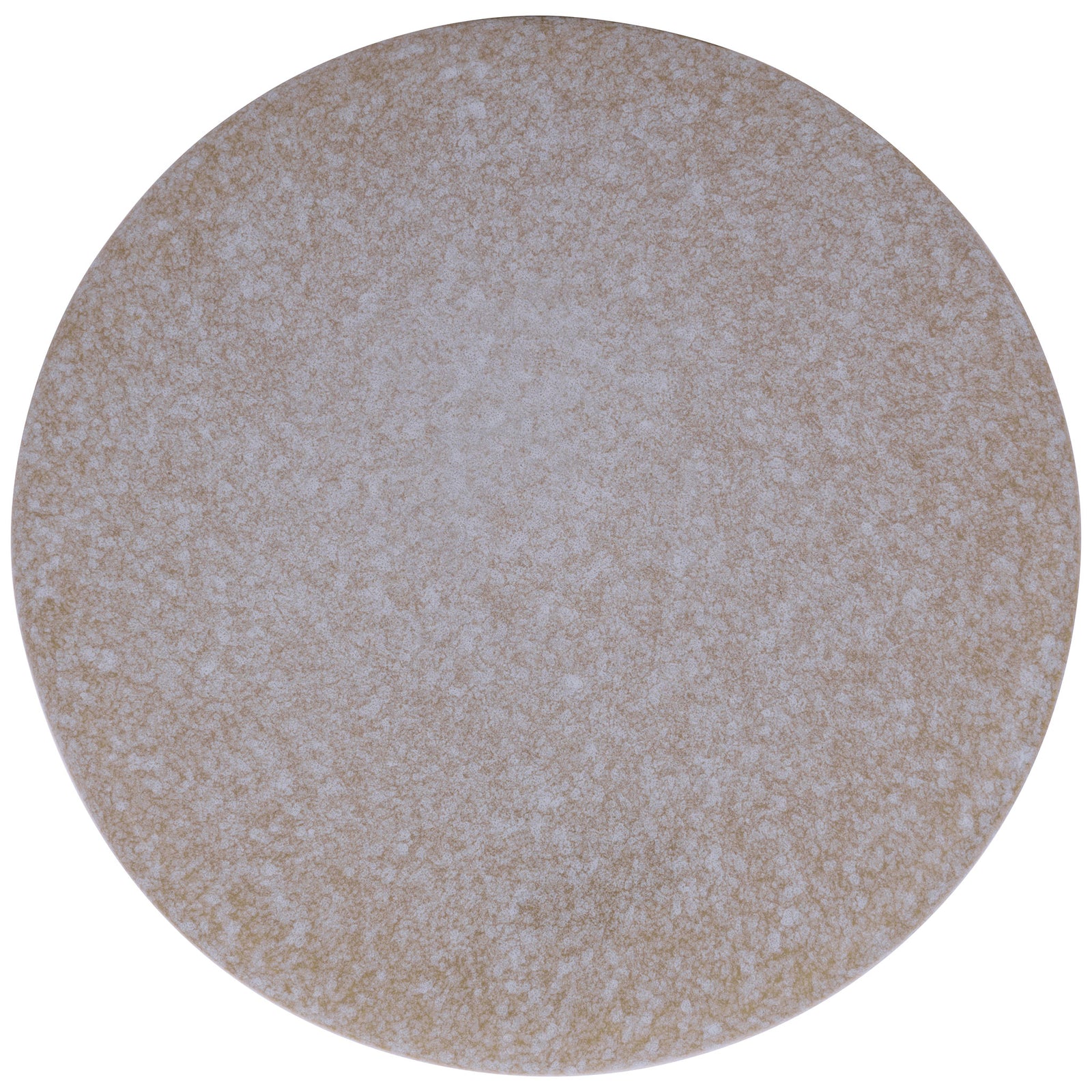 The smooth, round seat has a soft light taupe glaze with intricate mottling. || ACS4611A || top_studio