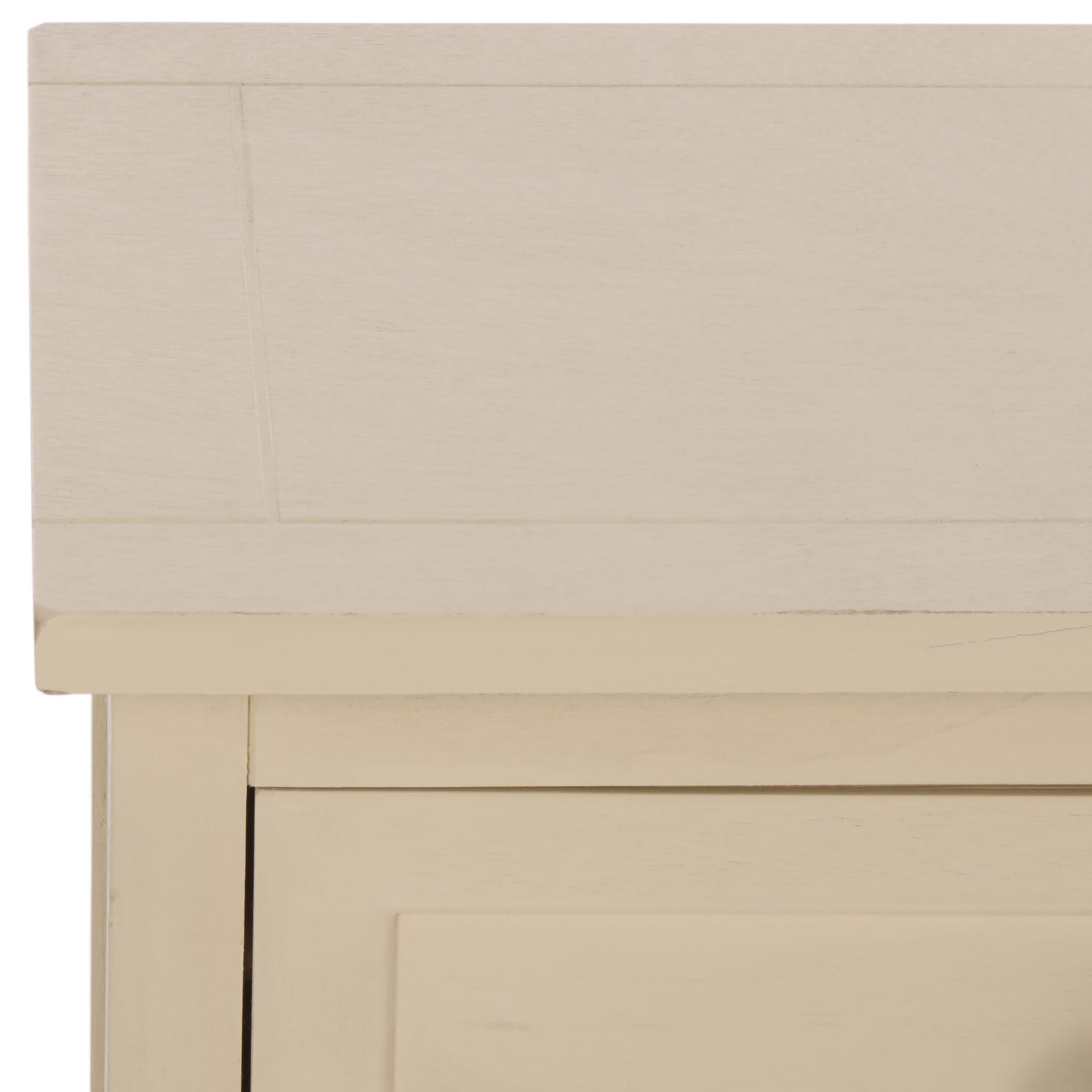 A sand-colored tabletop has quiet panel lines and fine wood grain. || AMH5702J || detail_studio