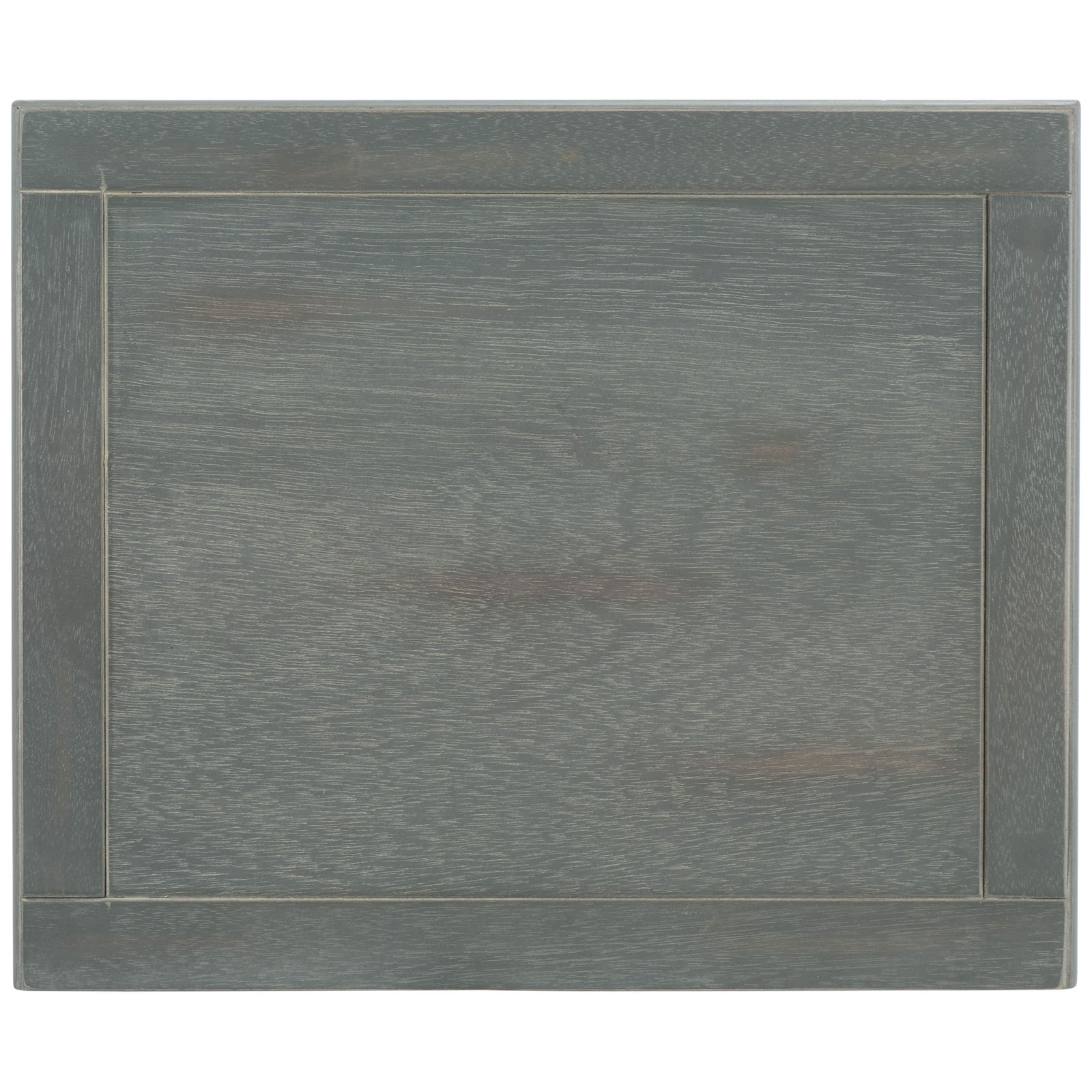 A framed tabletop displays softly weathered gray wood grain and a clean, rectangular profile. || AMH6630A || top_studio