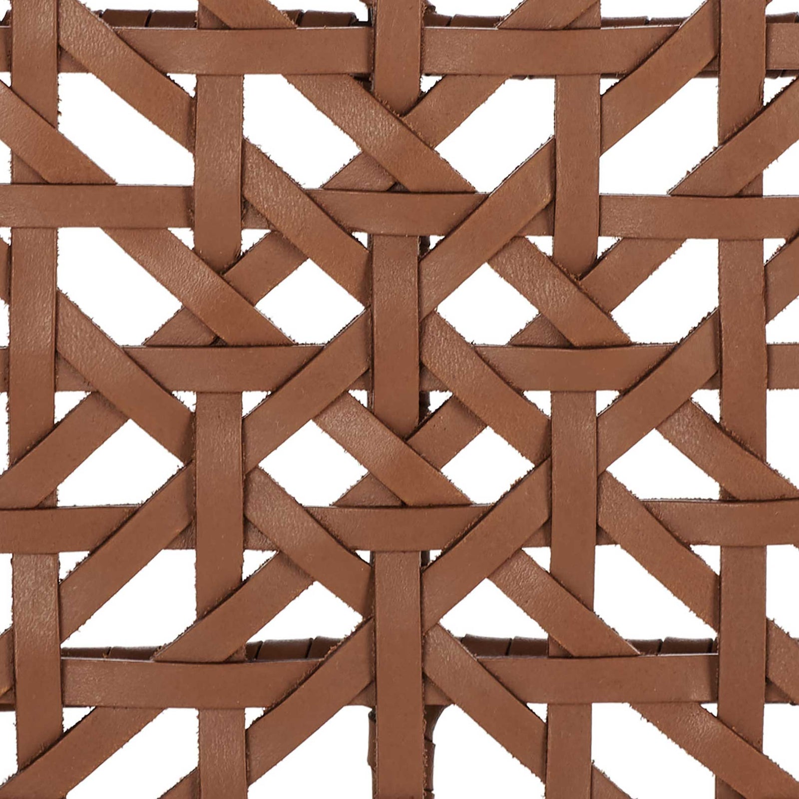 Baize Leather Weave Bench Light Honey/Natural