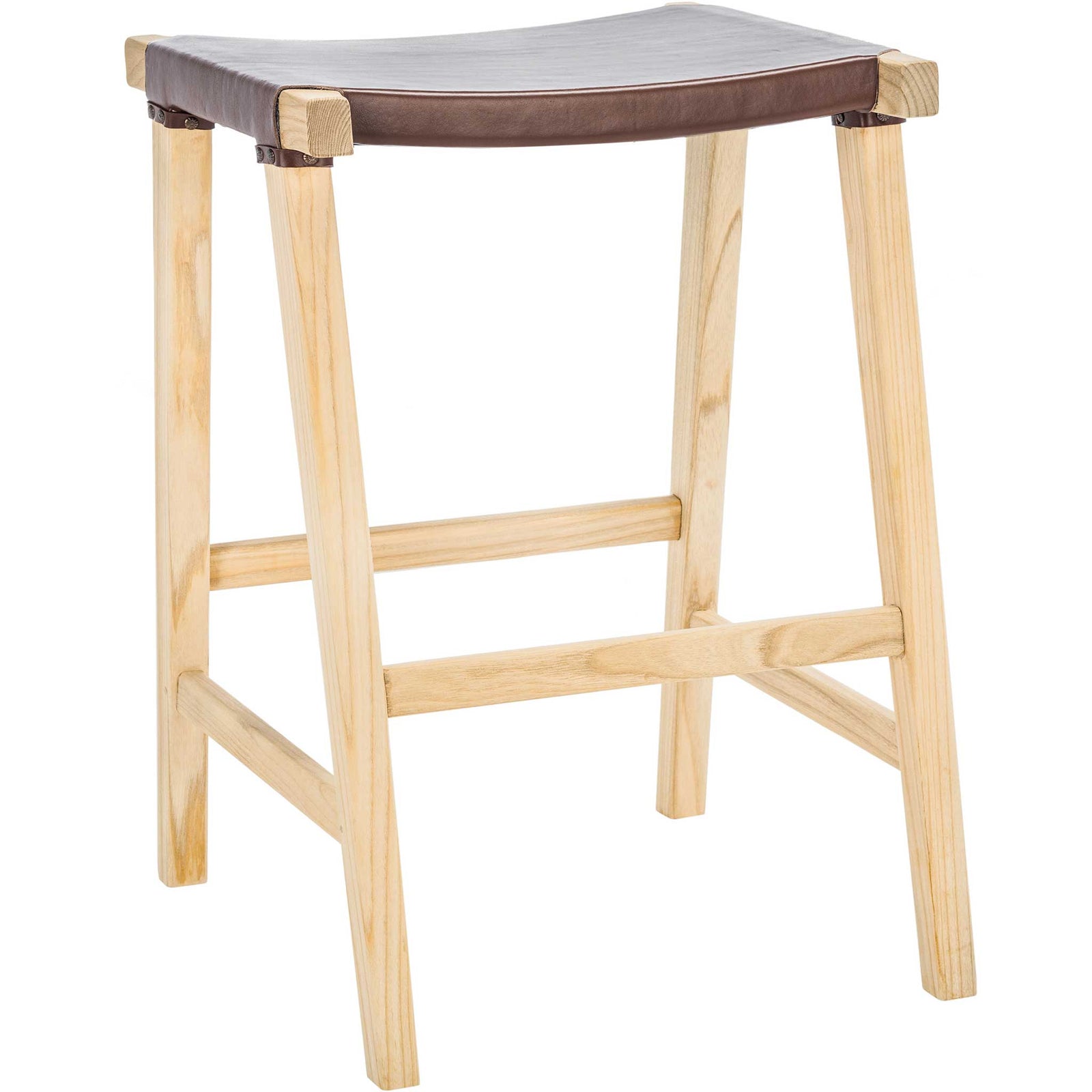 Aali Rectangle Bar Stool Cognac/Natural