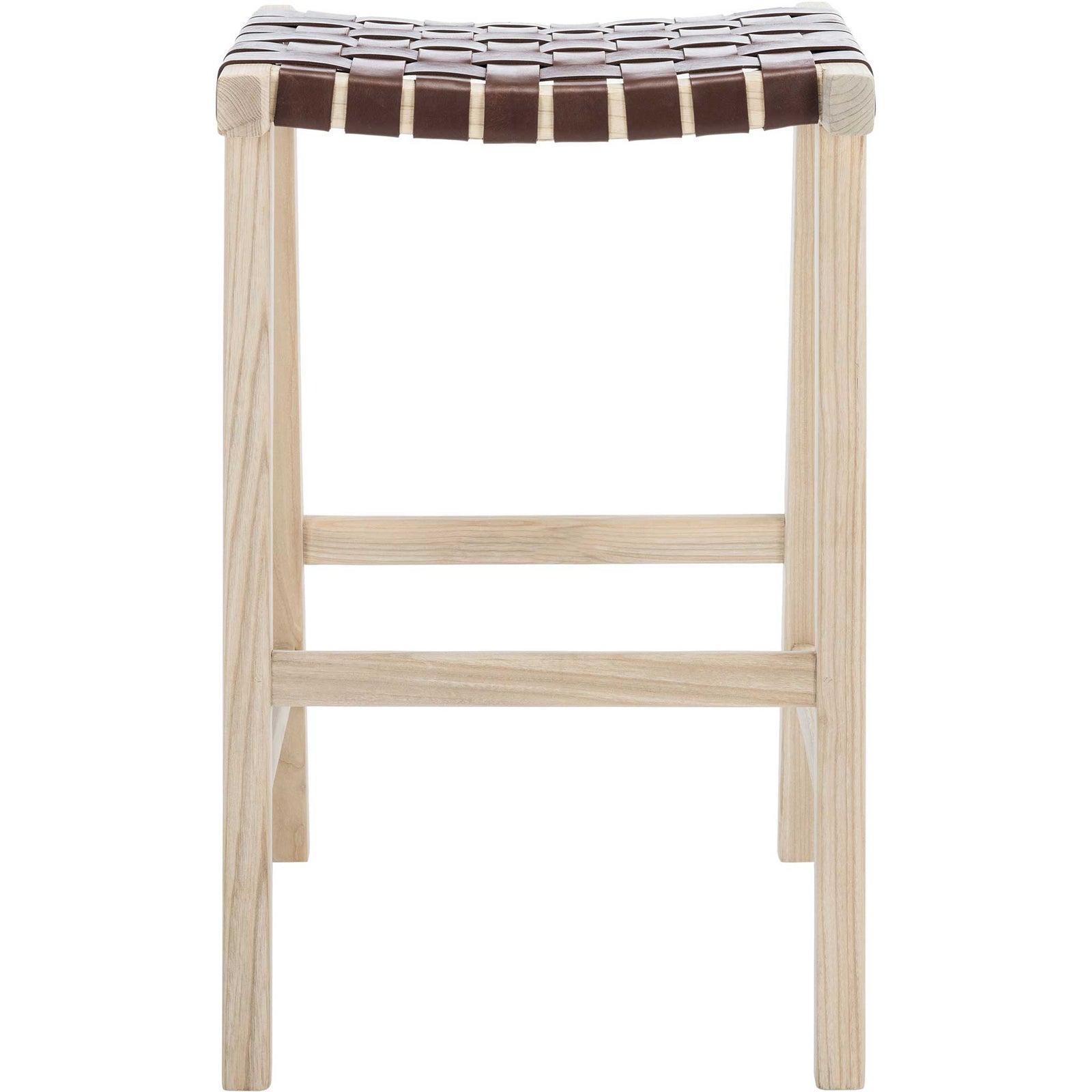 Abril Rectangle Bar Stool Cognac/Natural