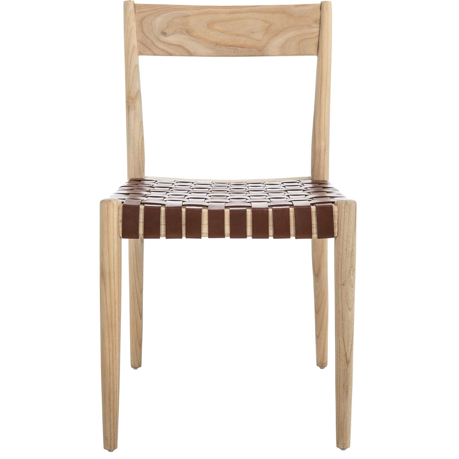 Eliza Leather Dining Chair Cognac/Natural (Set of 2)