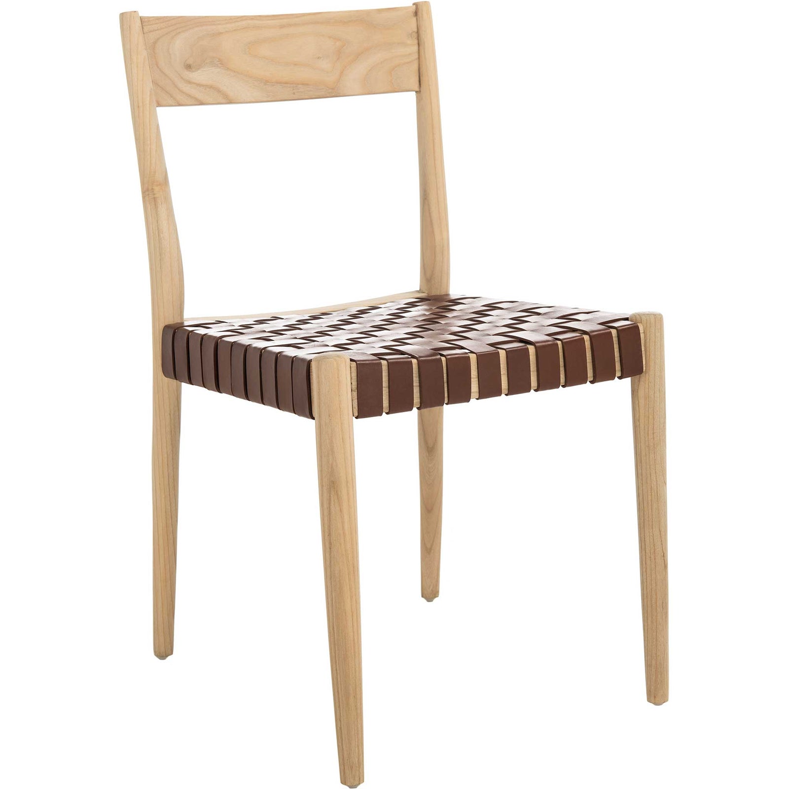 Eliza Leather Dining Chair Cognac/Natural (Set of 2)