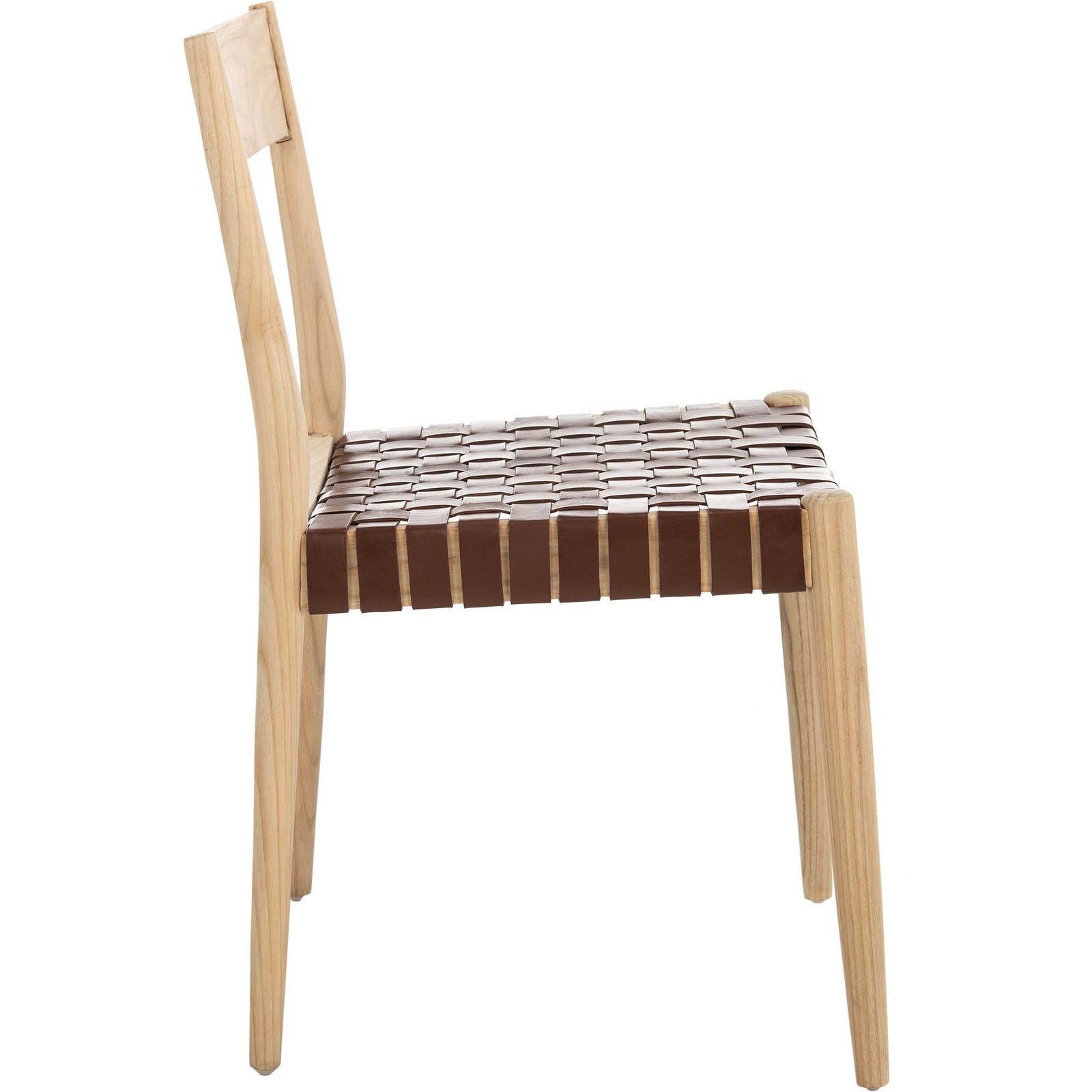 Eliza Leather Dining Chair Cognac/Natural (Set of 2)