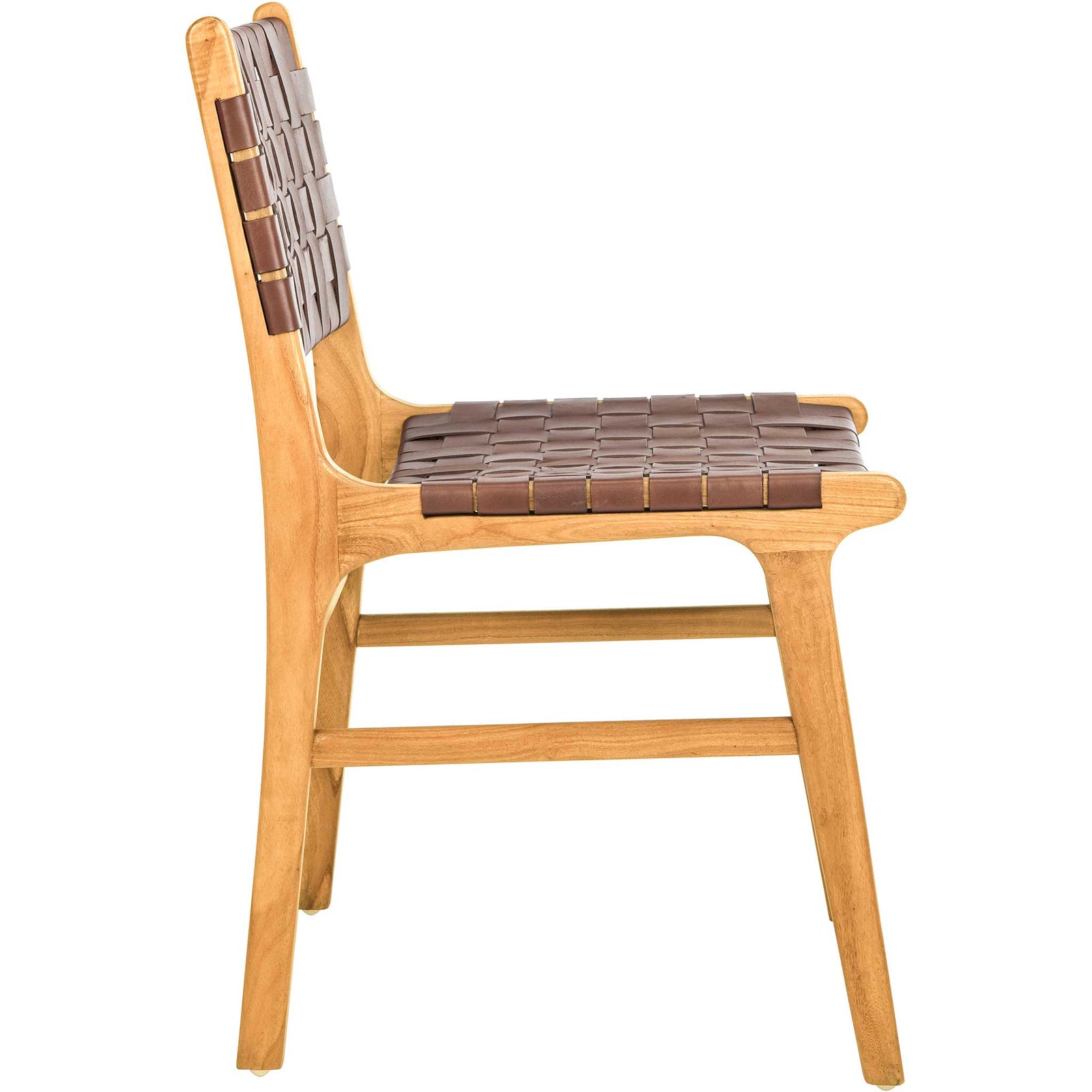 Tara Woven Leather Dining Chair (Set of 2)