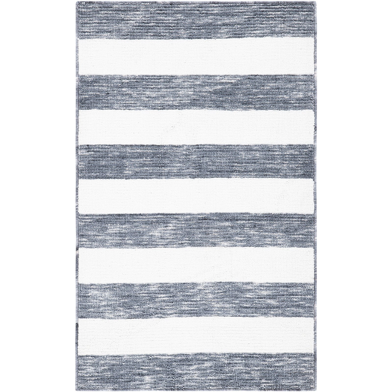 Bold dark gray and ivory stripes lend coastal charm in a soft, durable weave || ECR115H-24 || top_studio