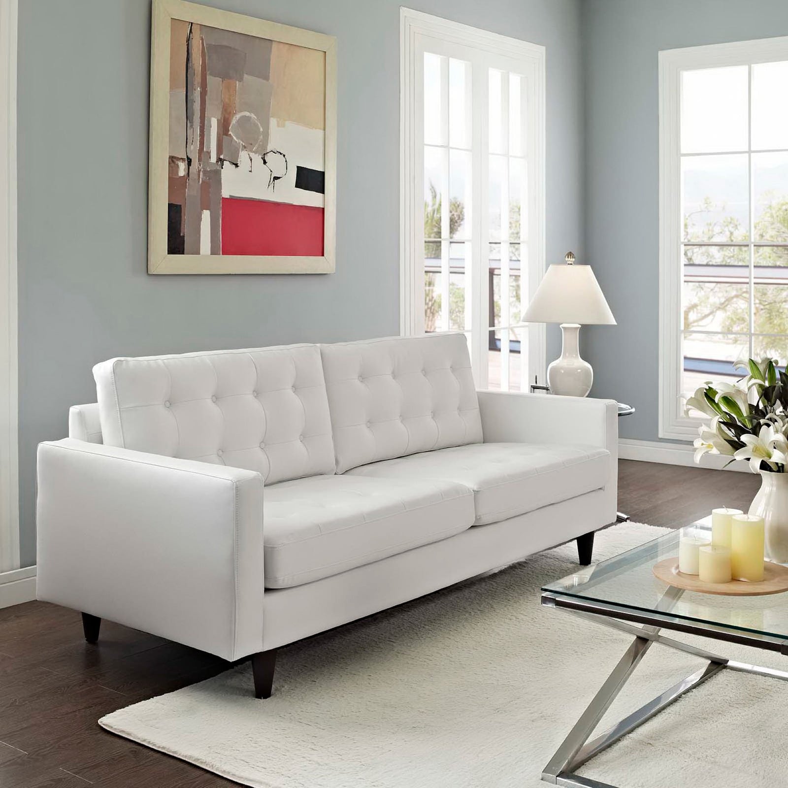 Emporia Leather Sofa White