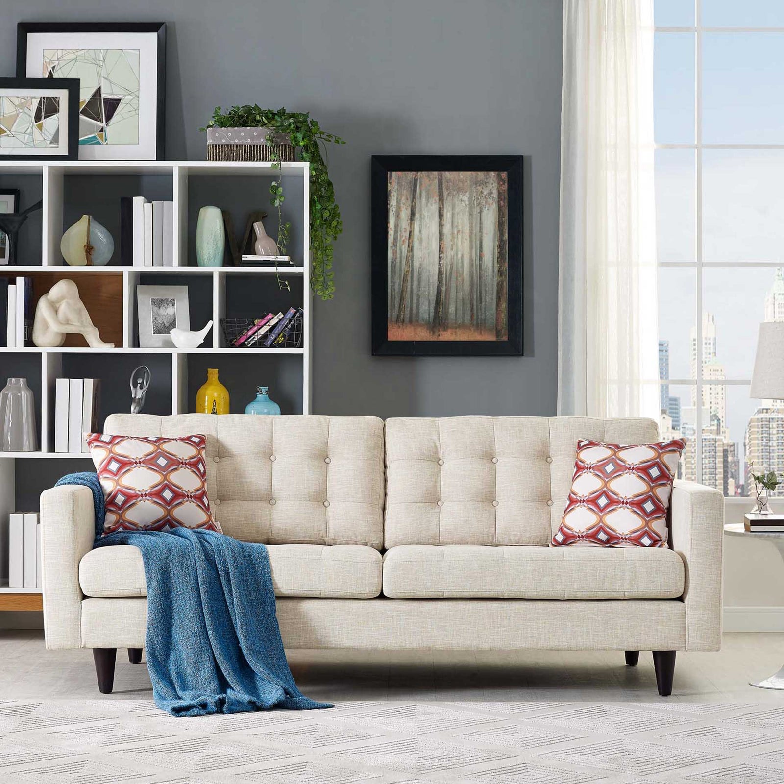 Era Upholstered Sofa Beige