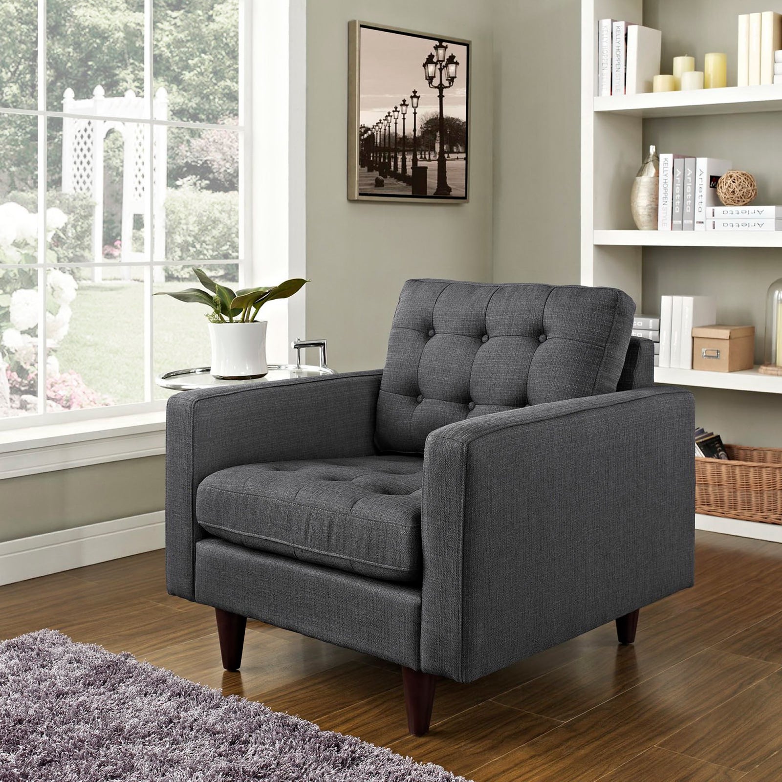Emporia Upholstered Armchair Gray