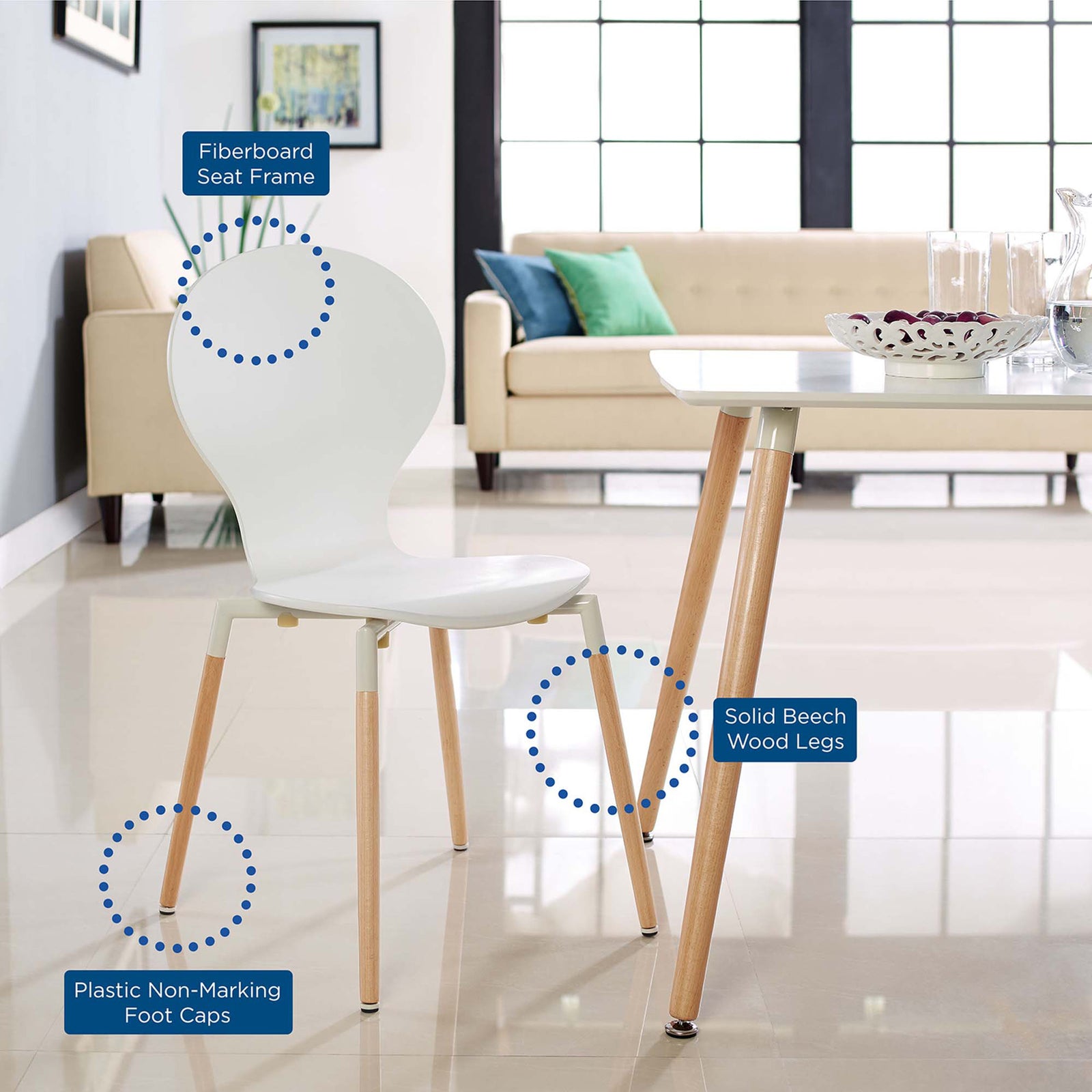 Palatina Chair White