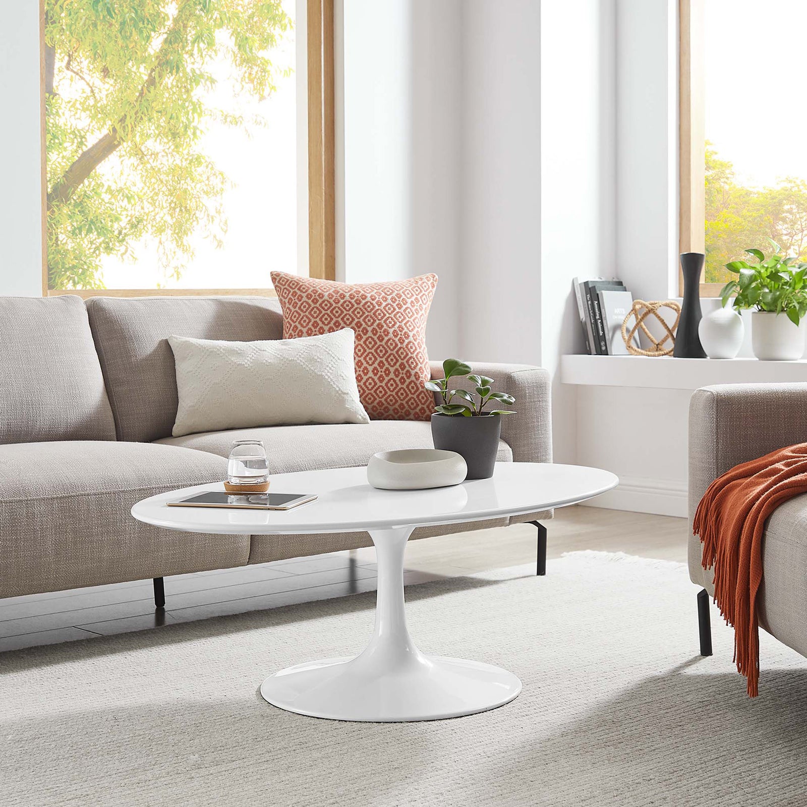 Lipton Oval Coffee Table White
