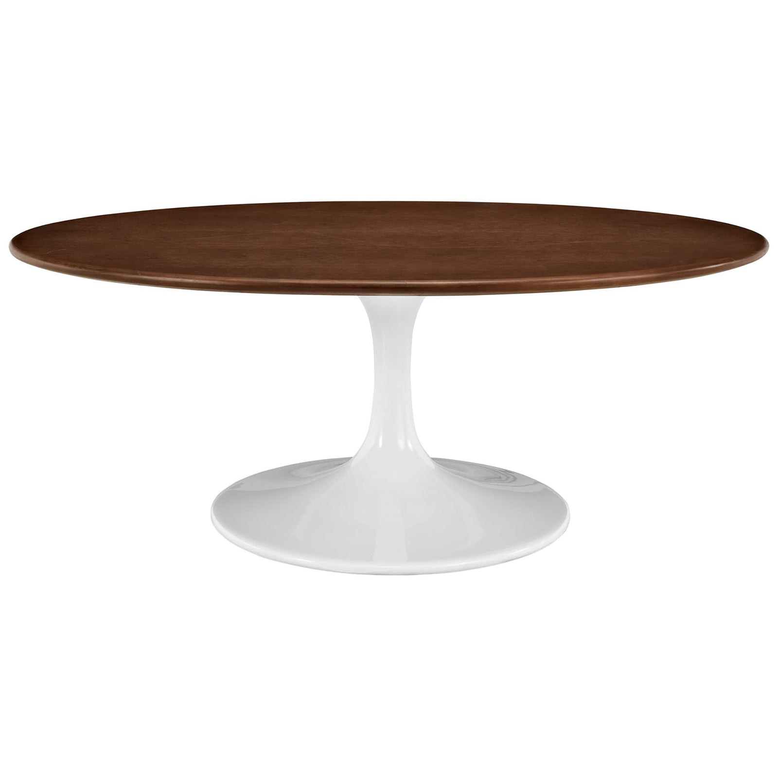 Lipton Oval Wood Coffee Table Walnut/White