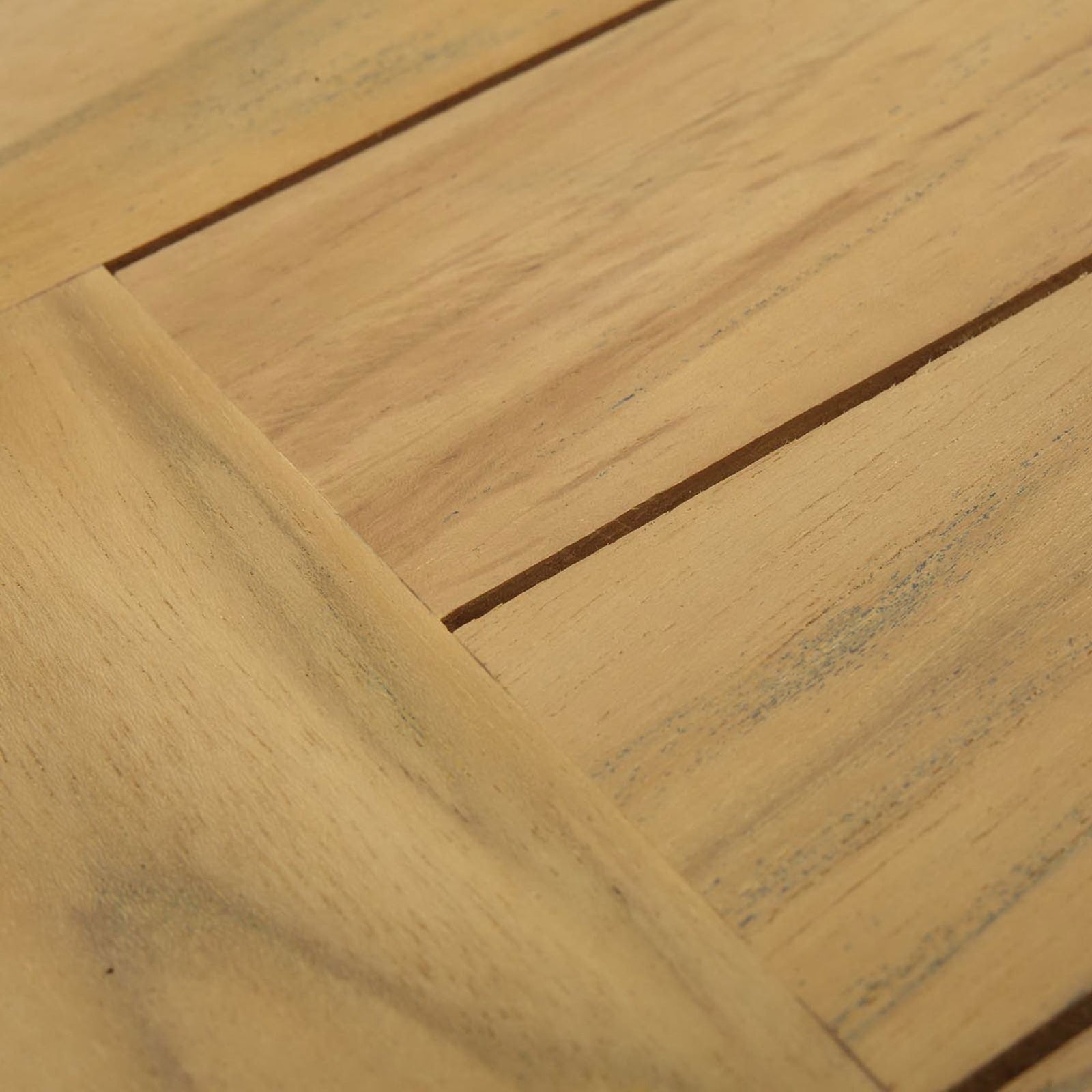 Natural teak wood grain with subtle color variation creates a warm, organic finish on the tabletop. || EEI-1155-NAT || swatch_studio