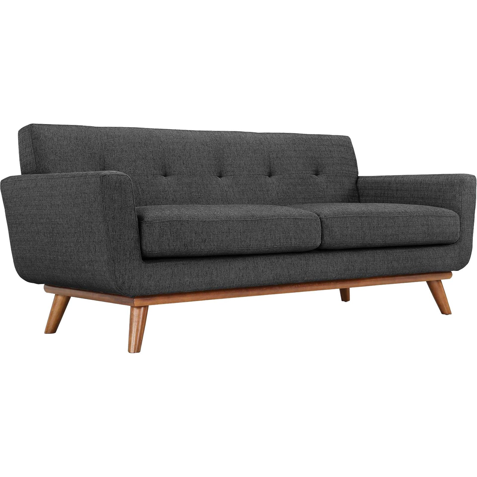 Emory Upholstered Loveseat Gray
