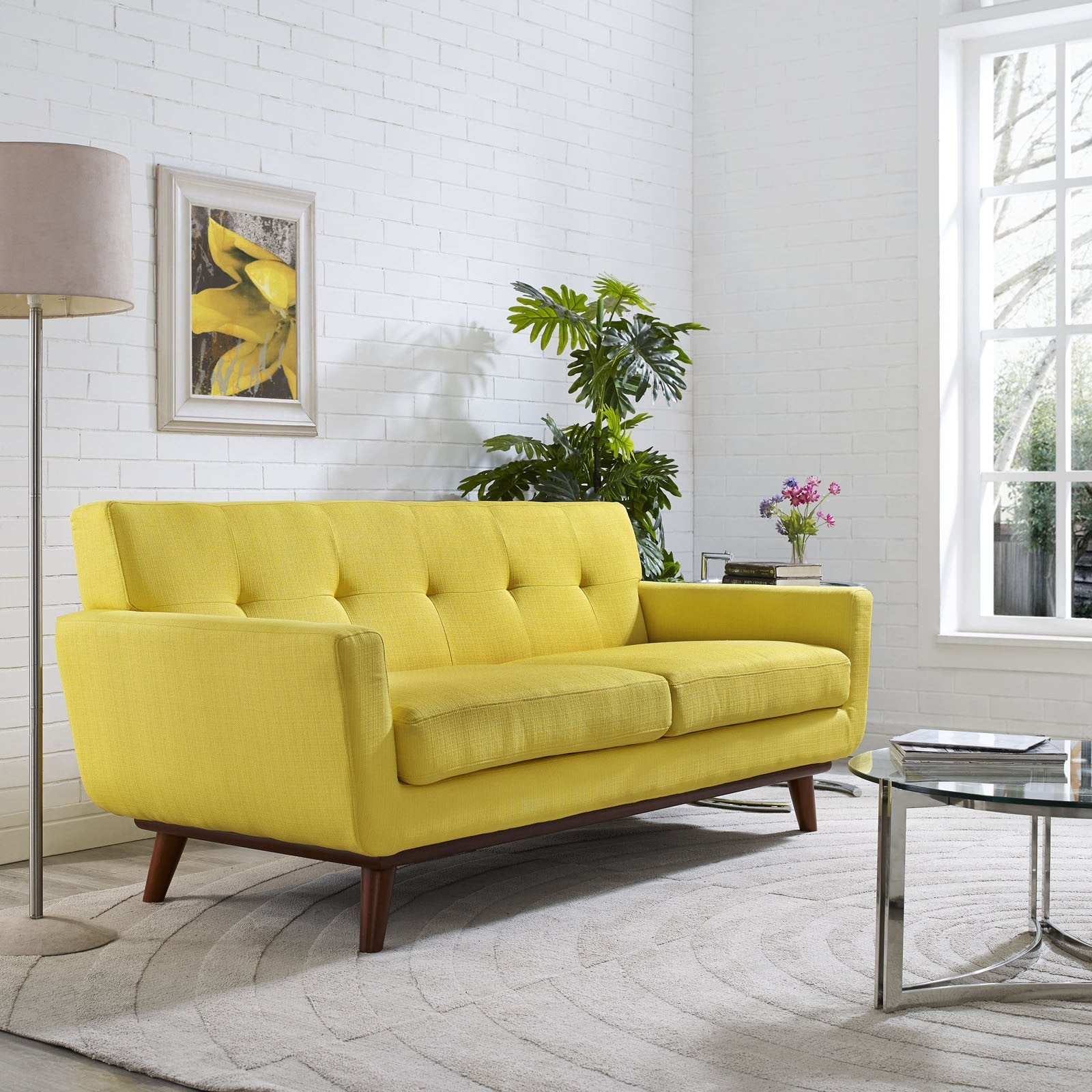Emory Upholstered Loveseat Sunny