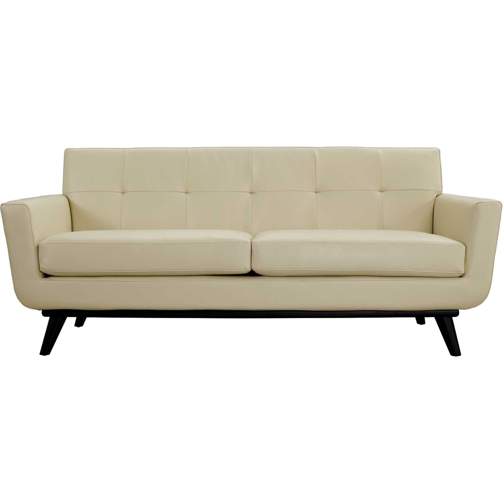 Emory Leather Loveseat Beige