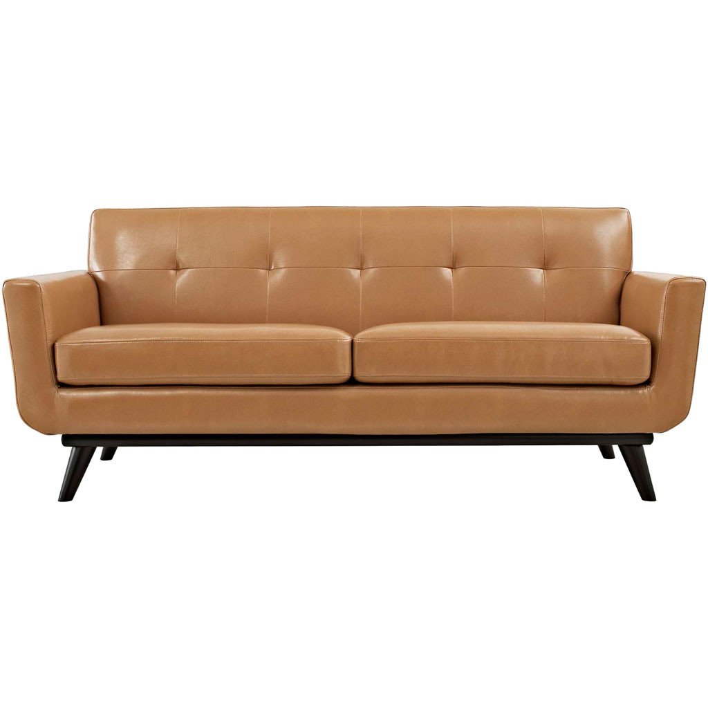 Emory Leather Loveseat Tan