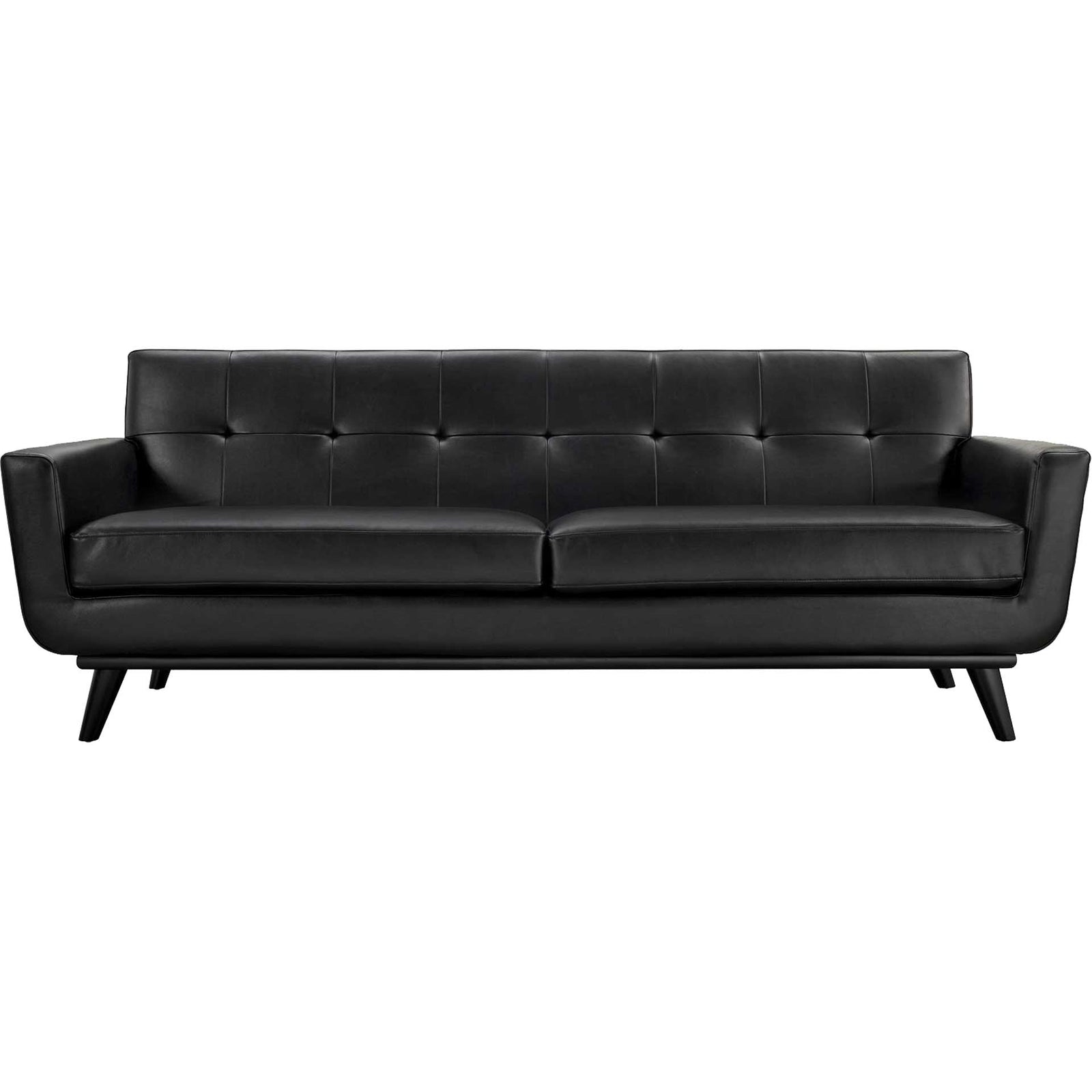 Emory Leather Sofa Black
