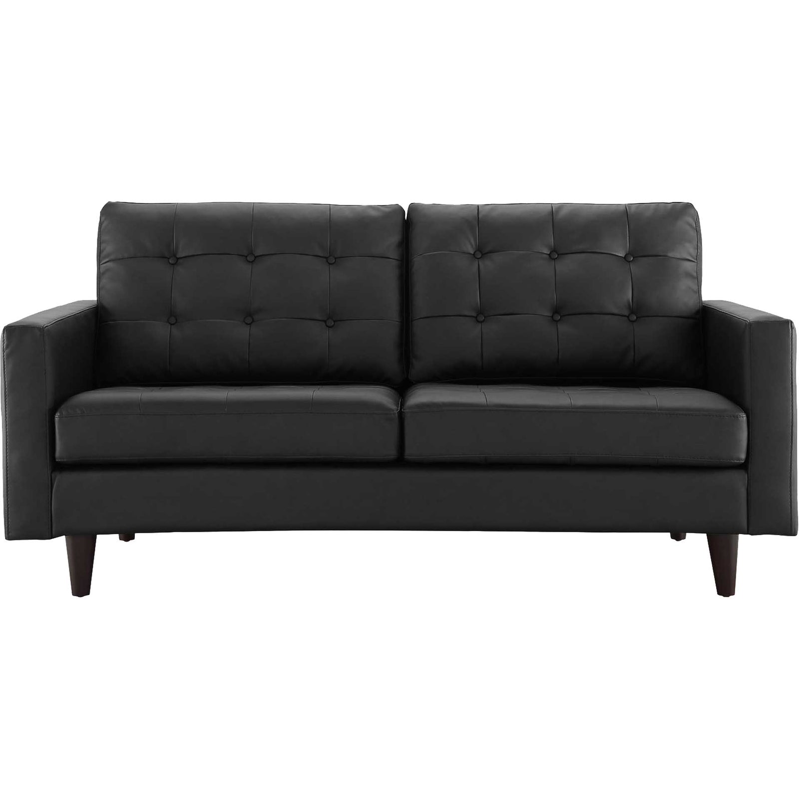Era Leather Loveseat Black