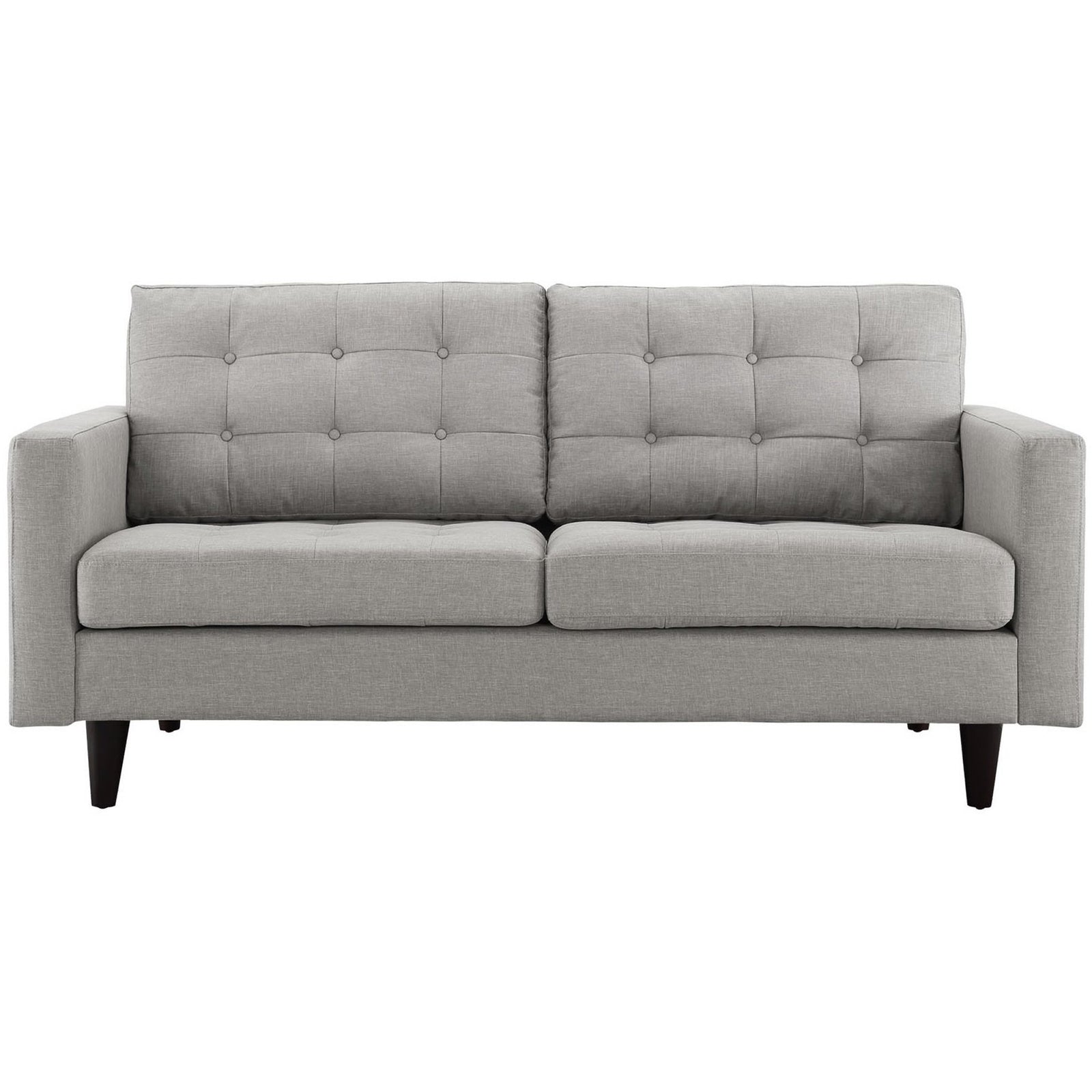 Emporia Upholstered Loveseat Light Gray