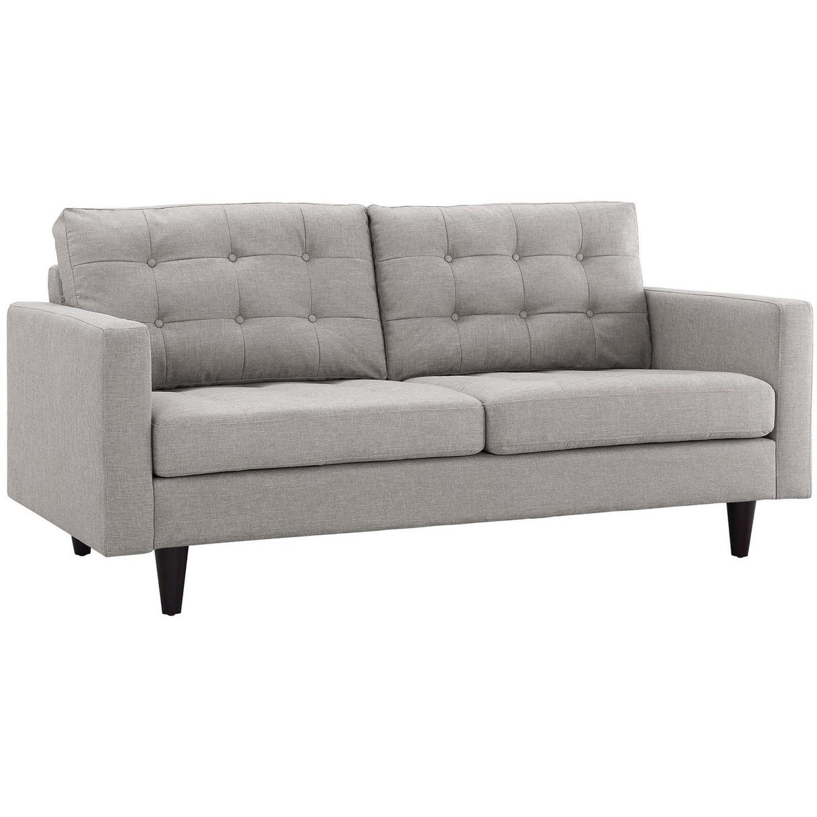 Emporia Upholstered Loveseat Light Gray