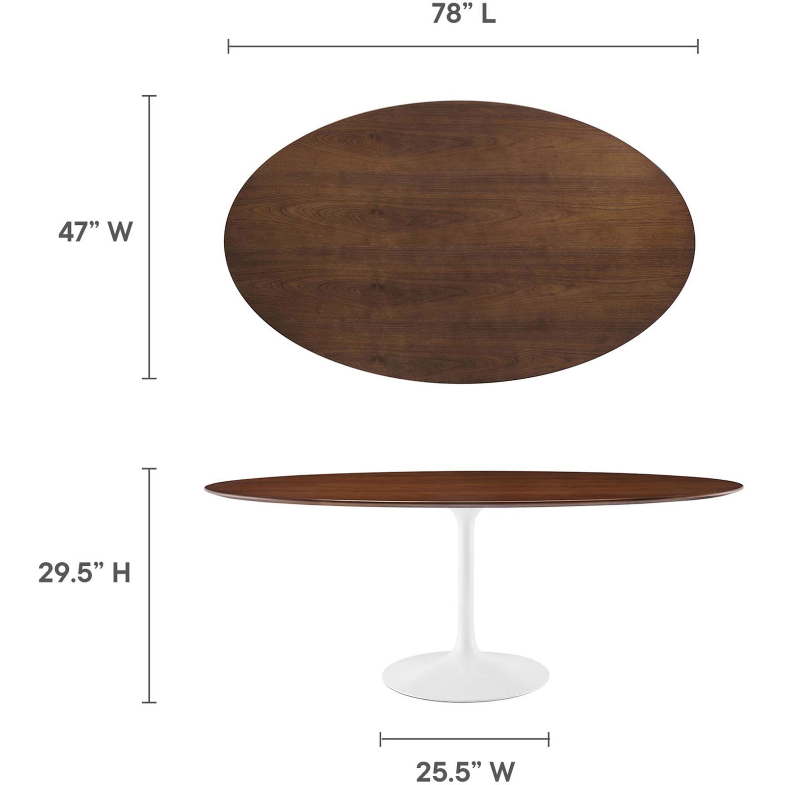 Lipton Oval Dining Table Walnut