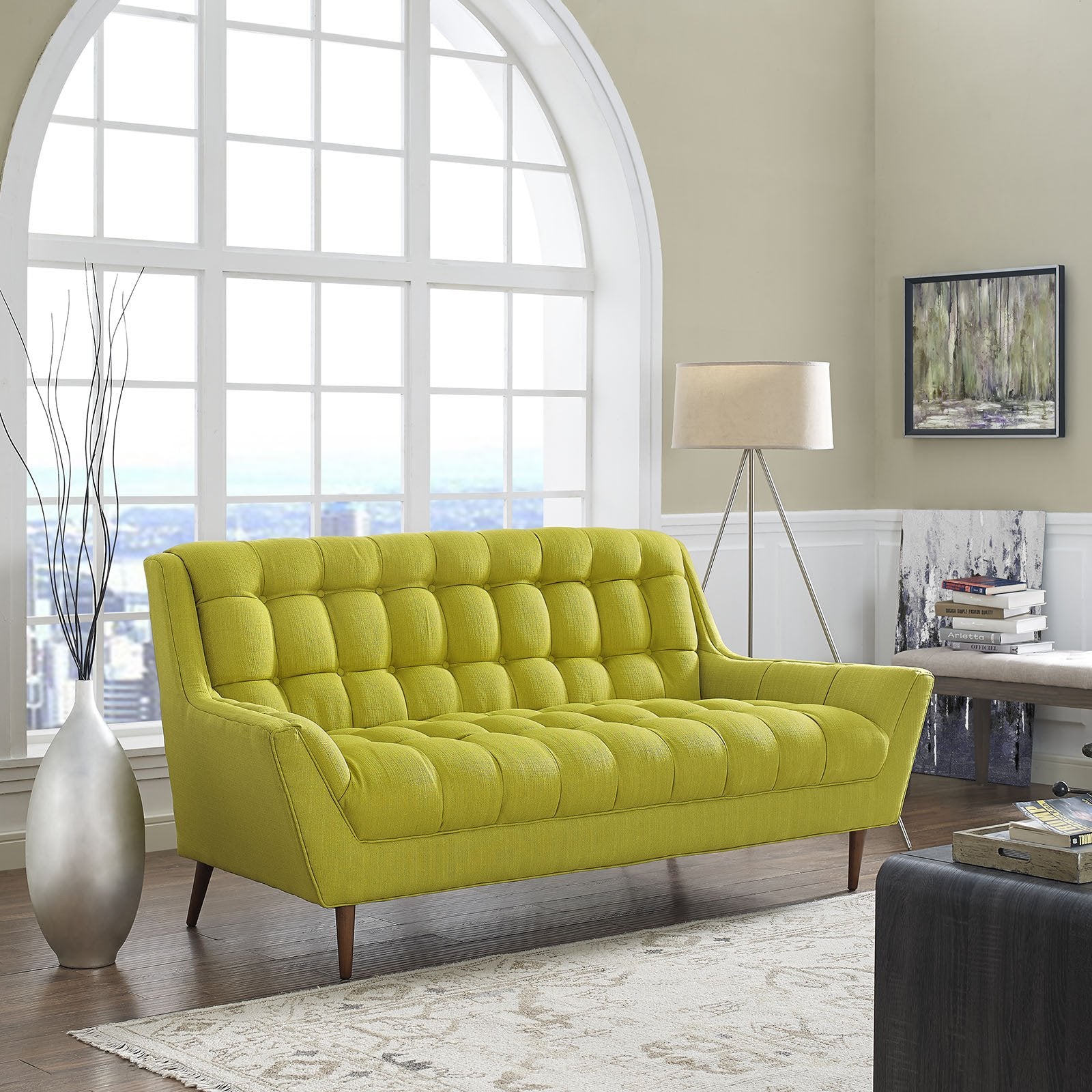 Reborn Fabric Loveseat Wheatgrass