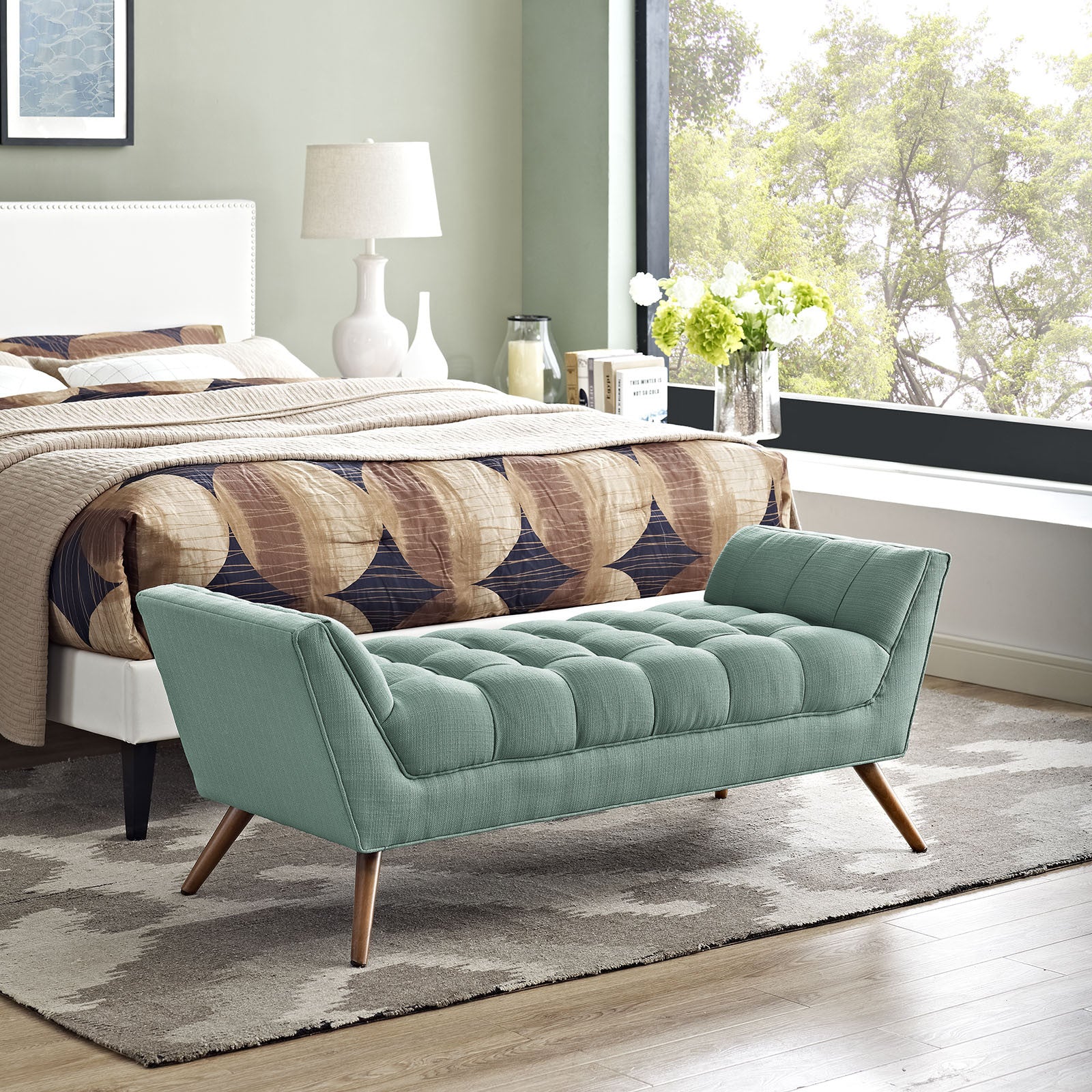 Reborn Fabric Bench Laguna