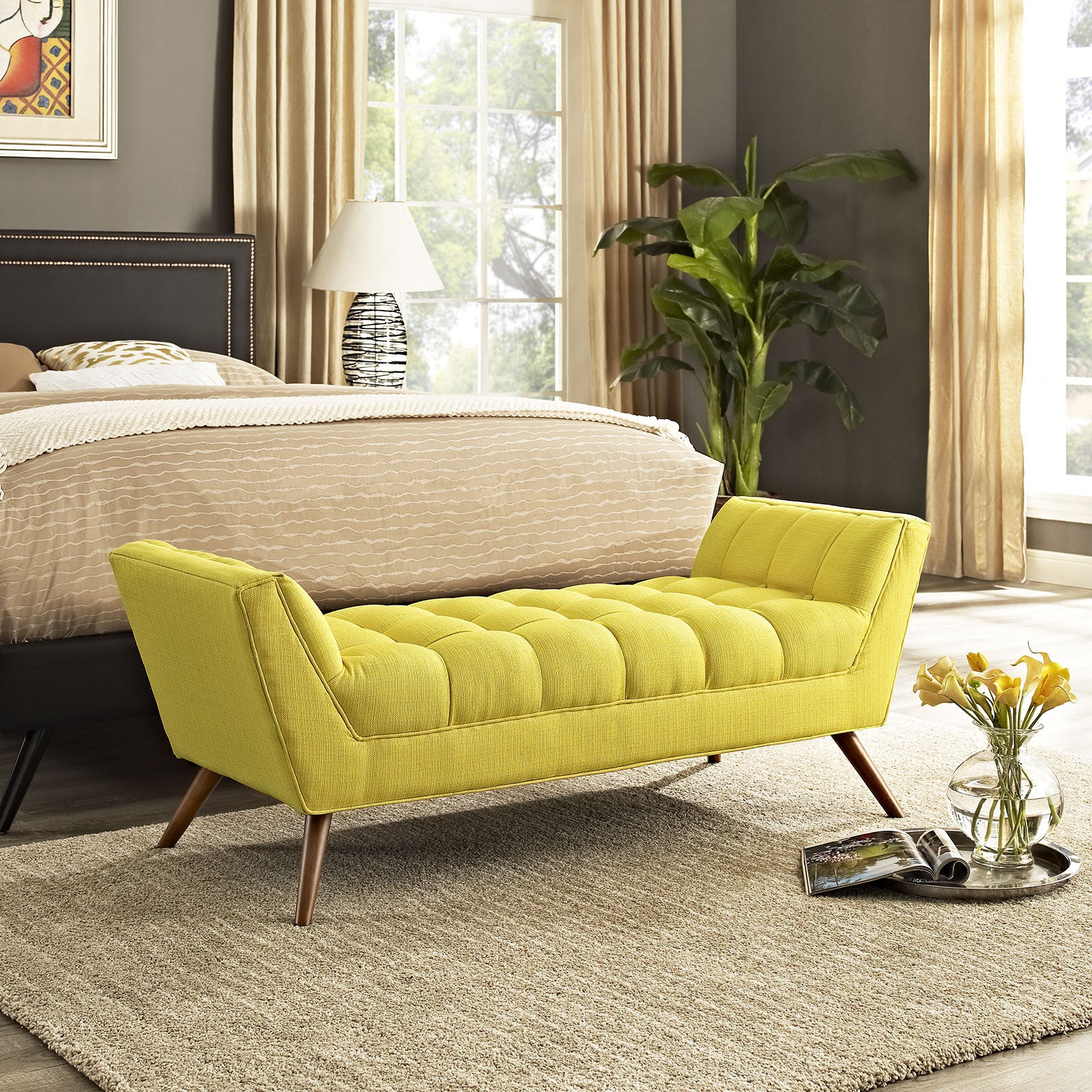 Reborn Fabric Bench Sunny