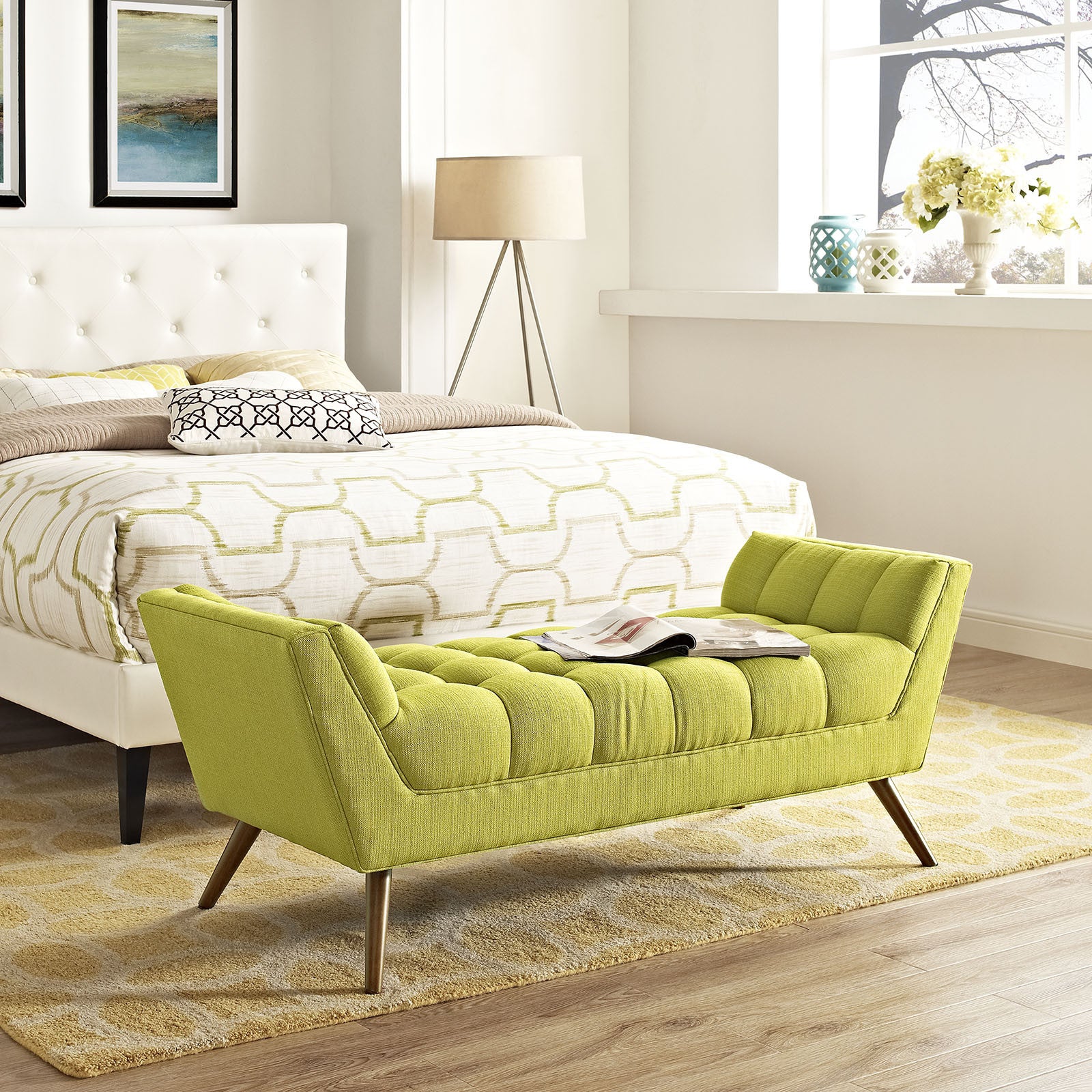 Reborn Fabric Bench Wheatgrass