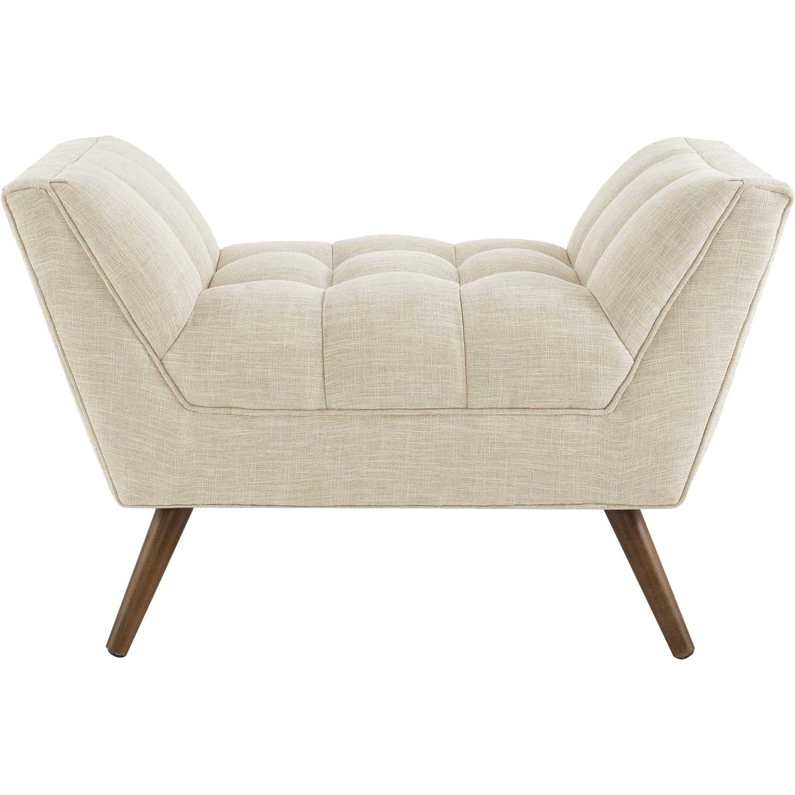 Reborn Fabric Short Ottoman Beige