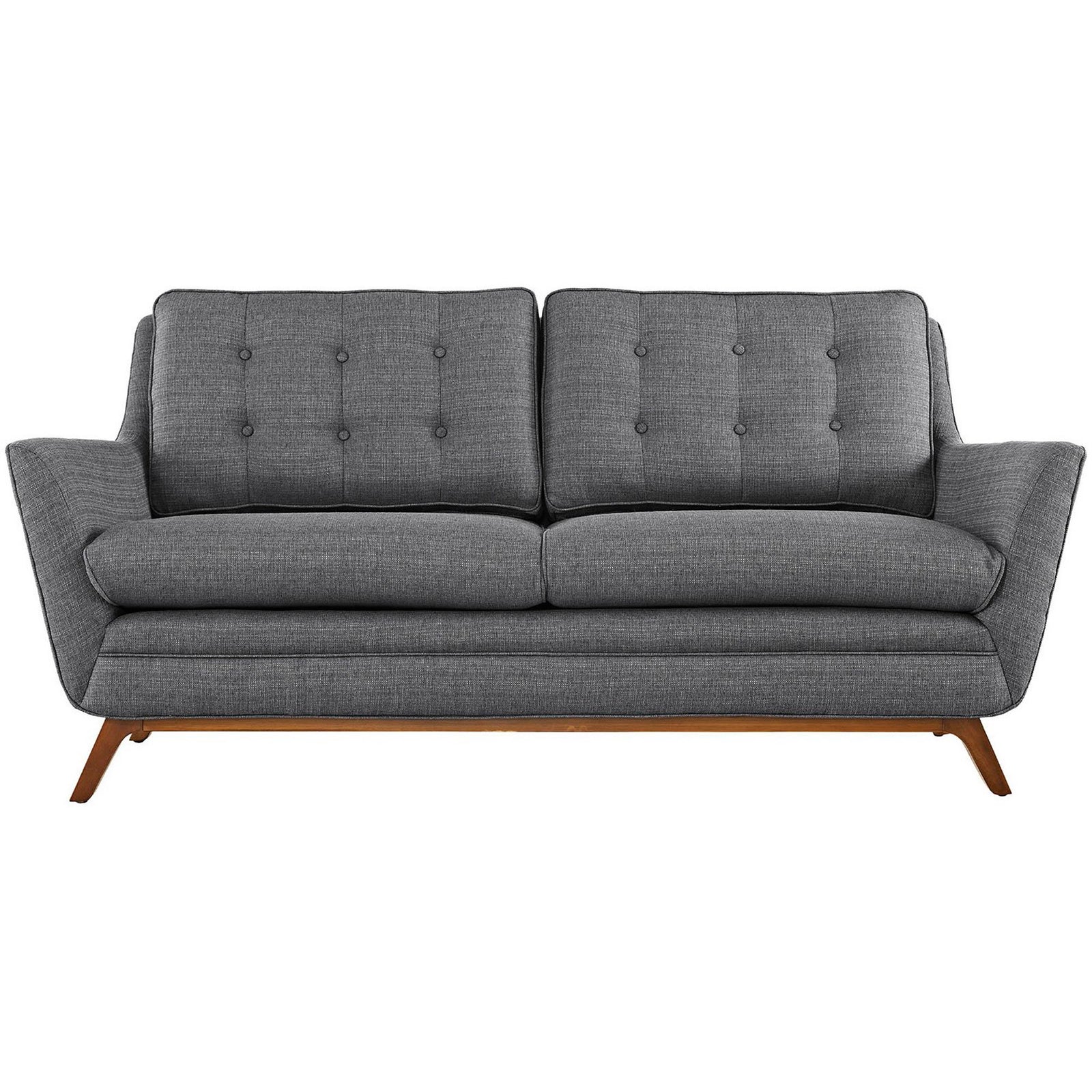 Beowulf Fabric Loveseat Gray