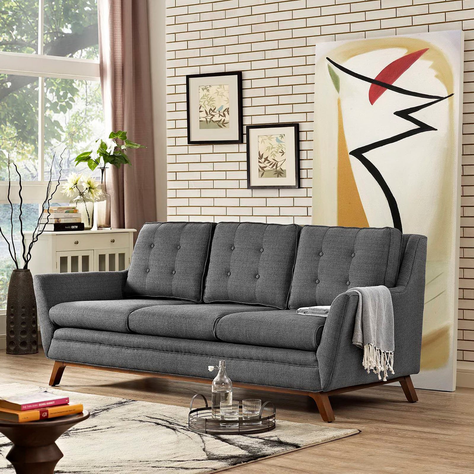 Beowulf Fabric Sofa Gray