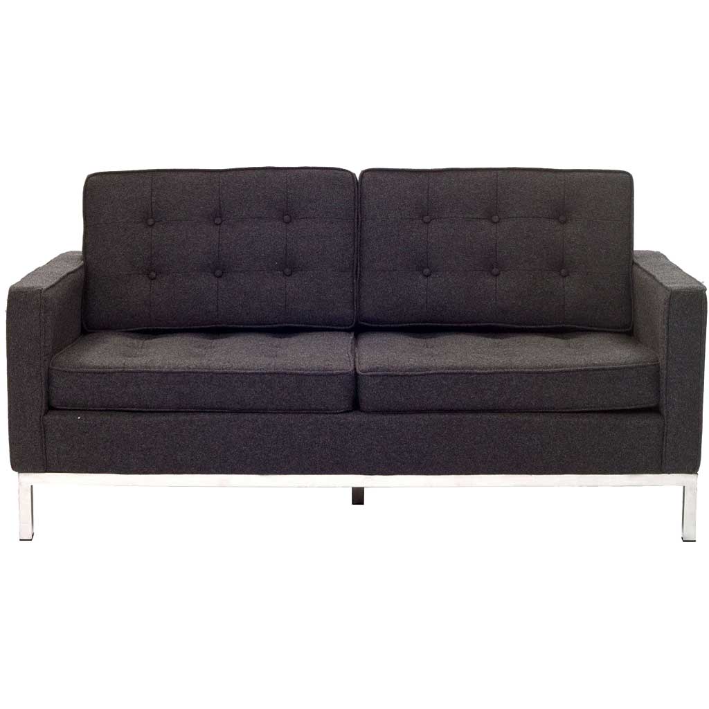 Lyte Wool Loveseat Dark Gray