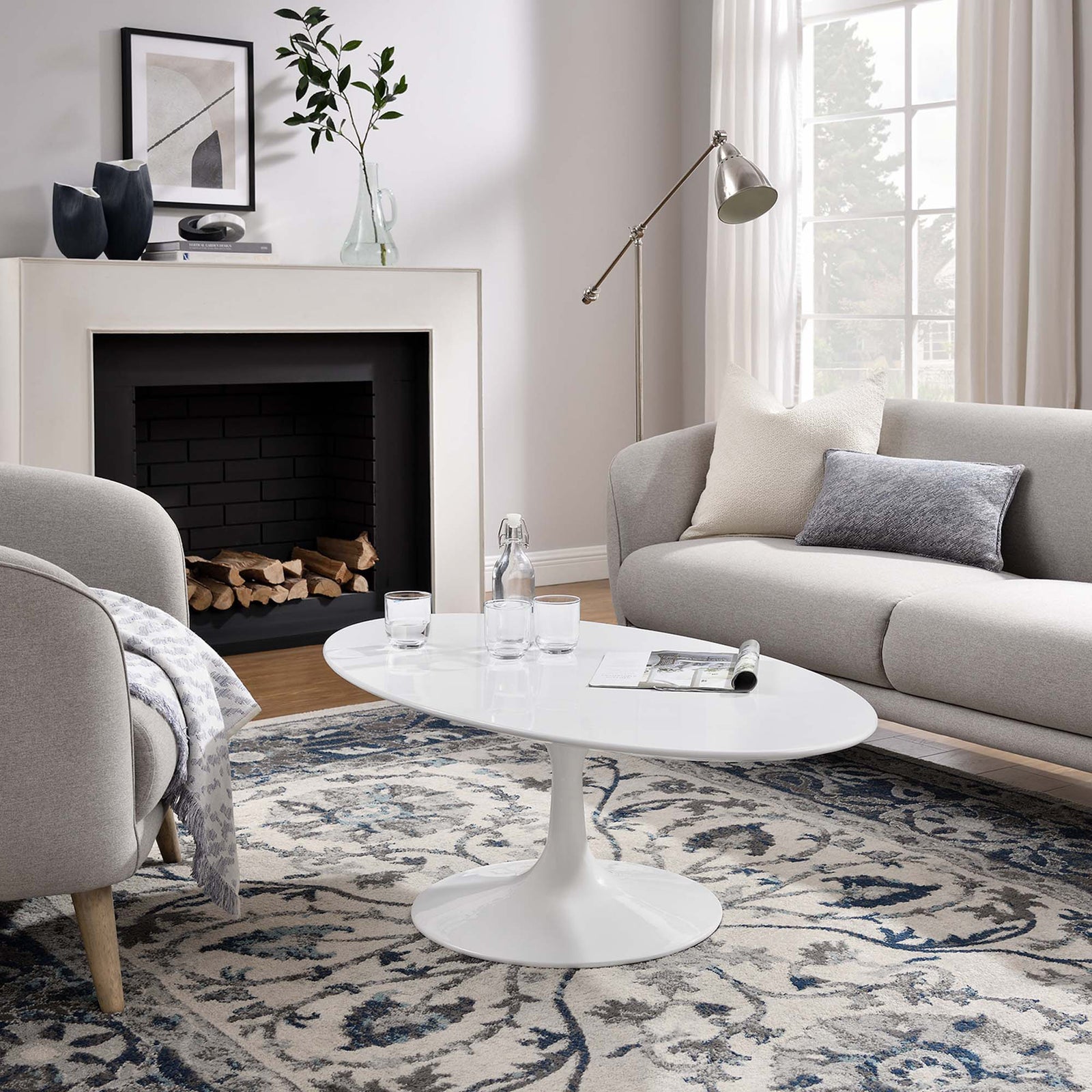 Lipton Oval Coffee Table White