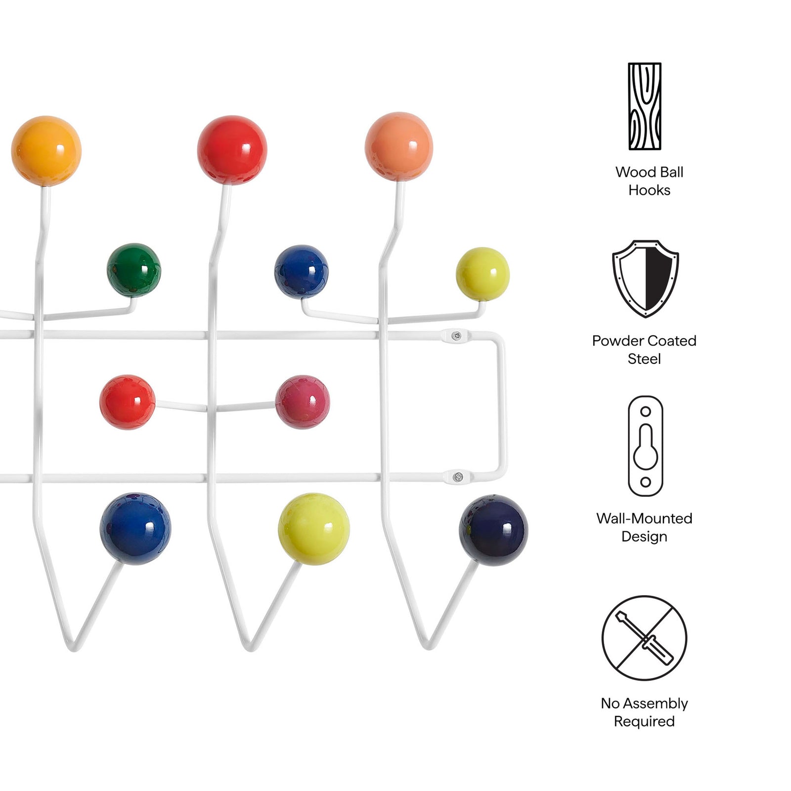 Gumball Coat Rack Multicolored