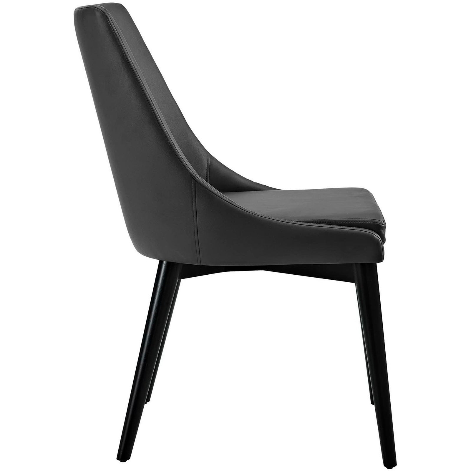 Victoria Vinyl Dining Chair Black