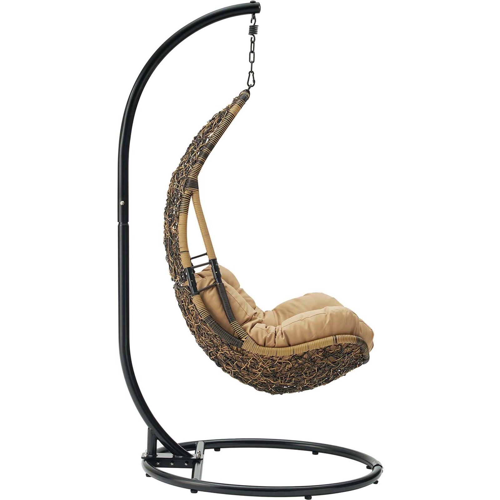 Abano Swing Chair With Stand Black Mocha