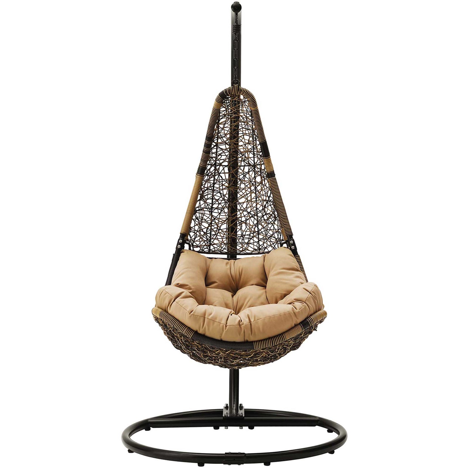 Abano Swing Chair With Stand Black Mocha