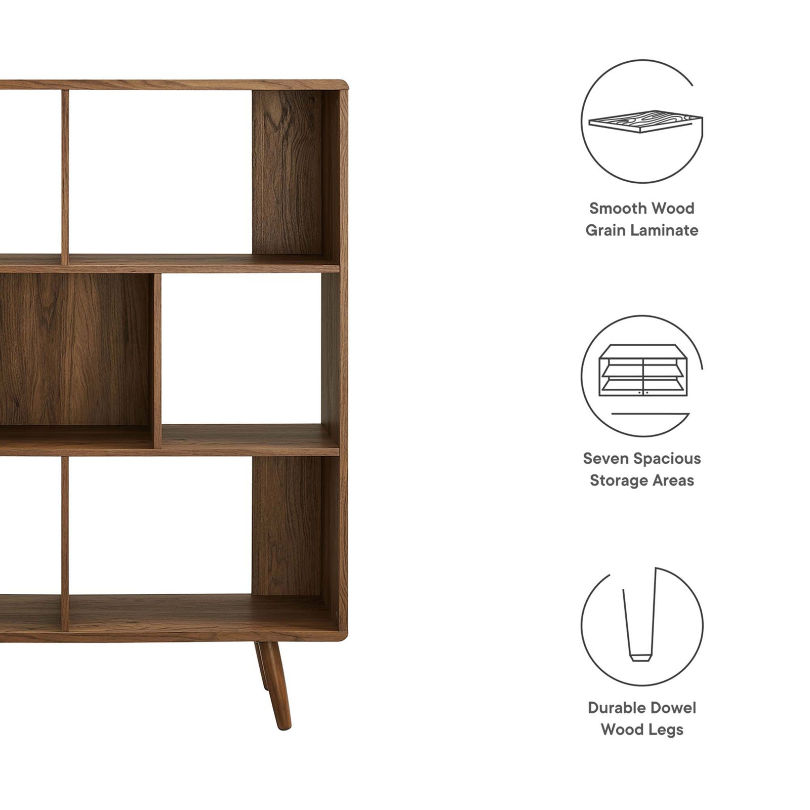 Transit Bookcase Walnut
