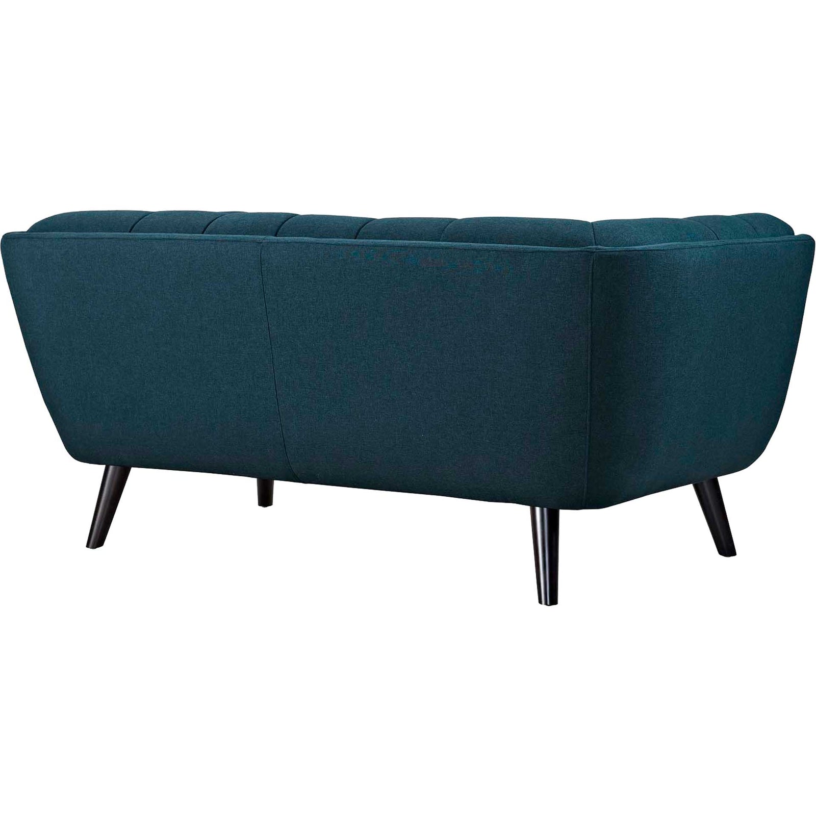 Banister Upholstered Fabric Loveseat Blue