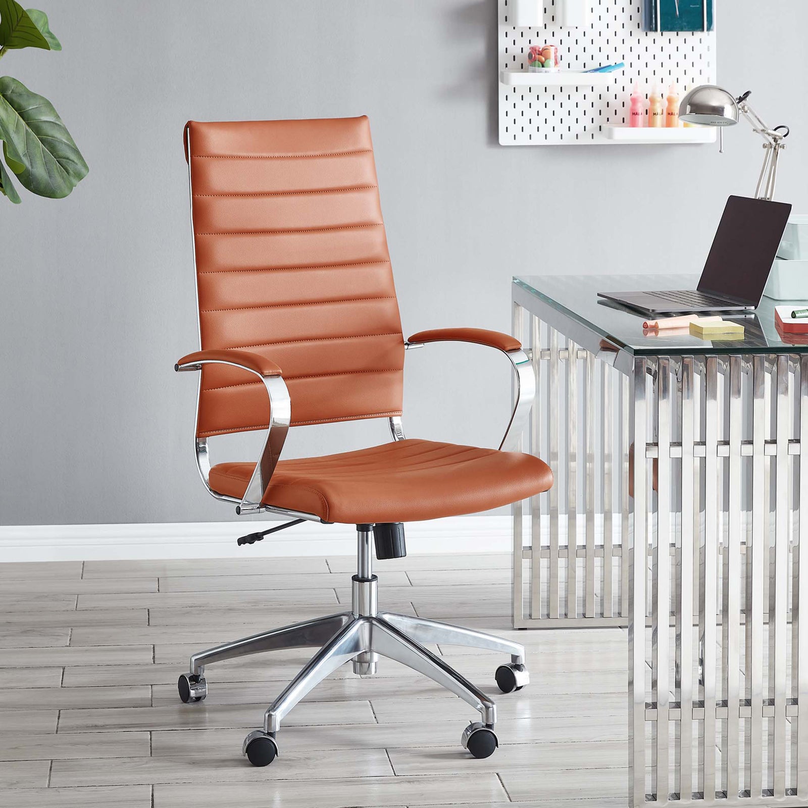 Jiverton High Back Office Chair Terracotta