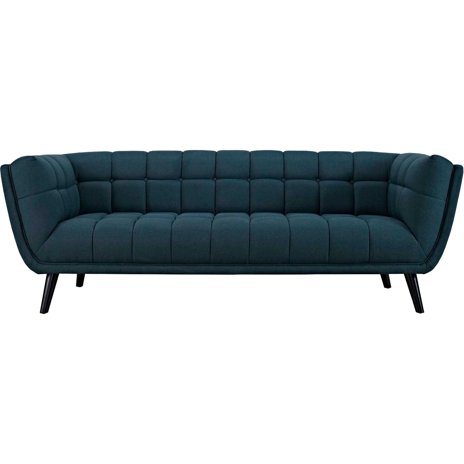 Banister Upholstered Fabric Sofa Blue