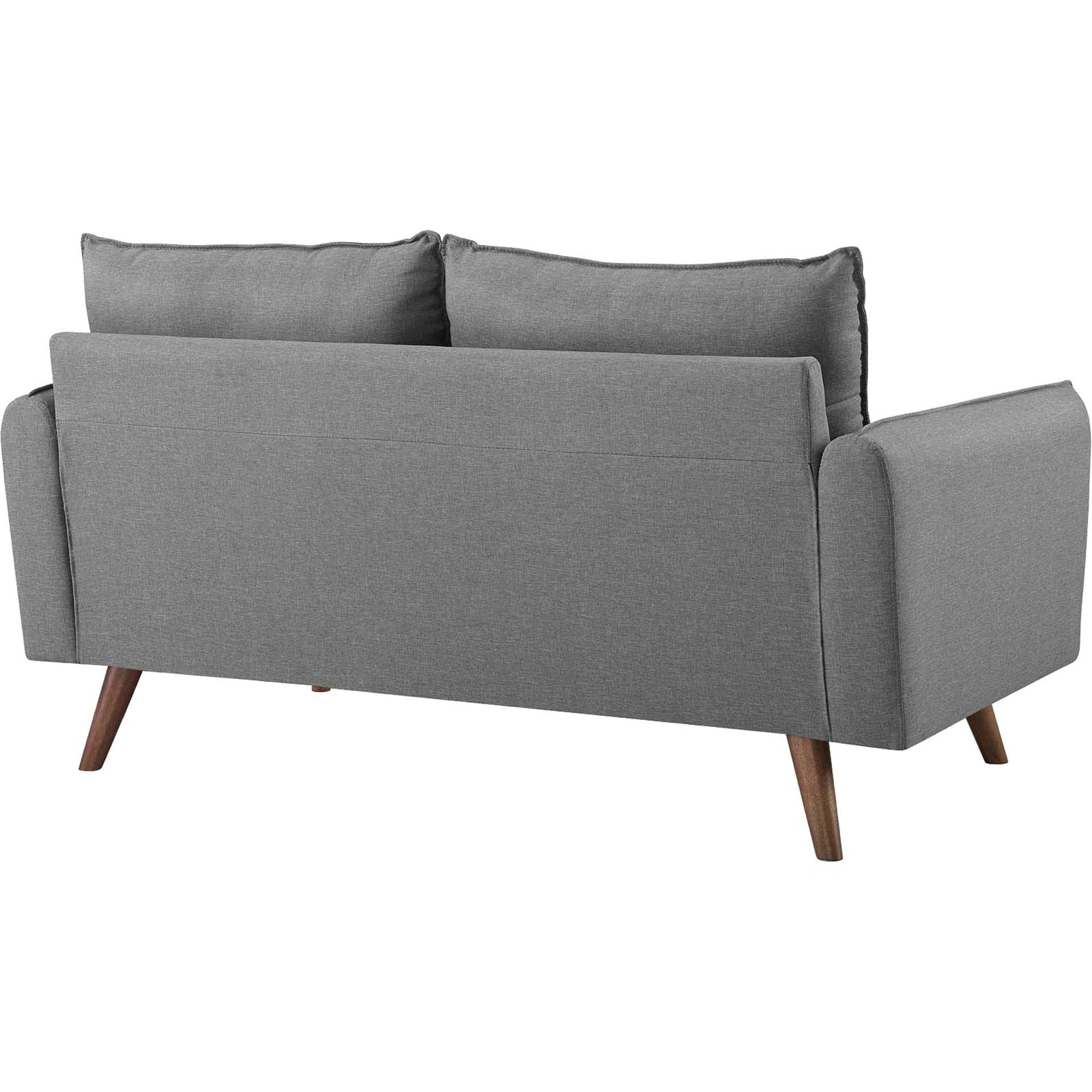 Raylee Upholstered Fabric Loveseat Light Gray